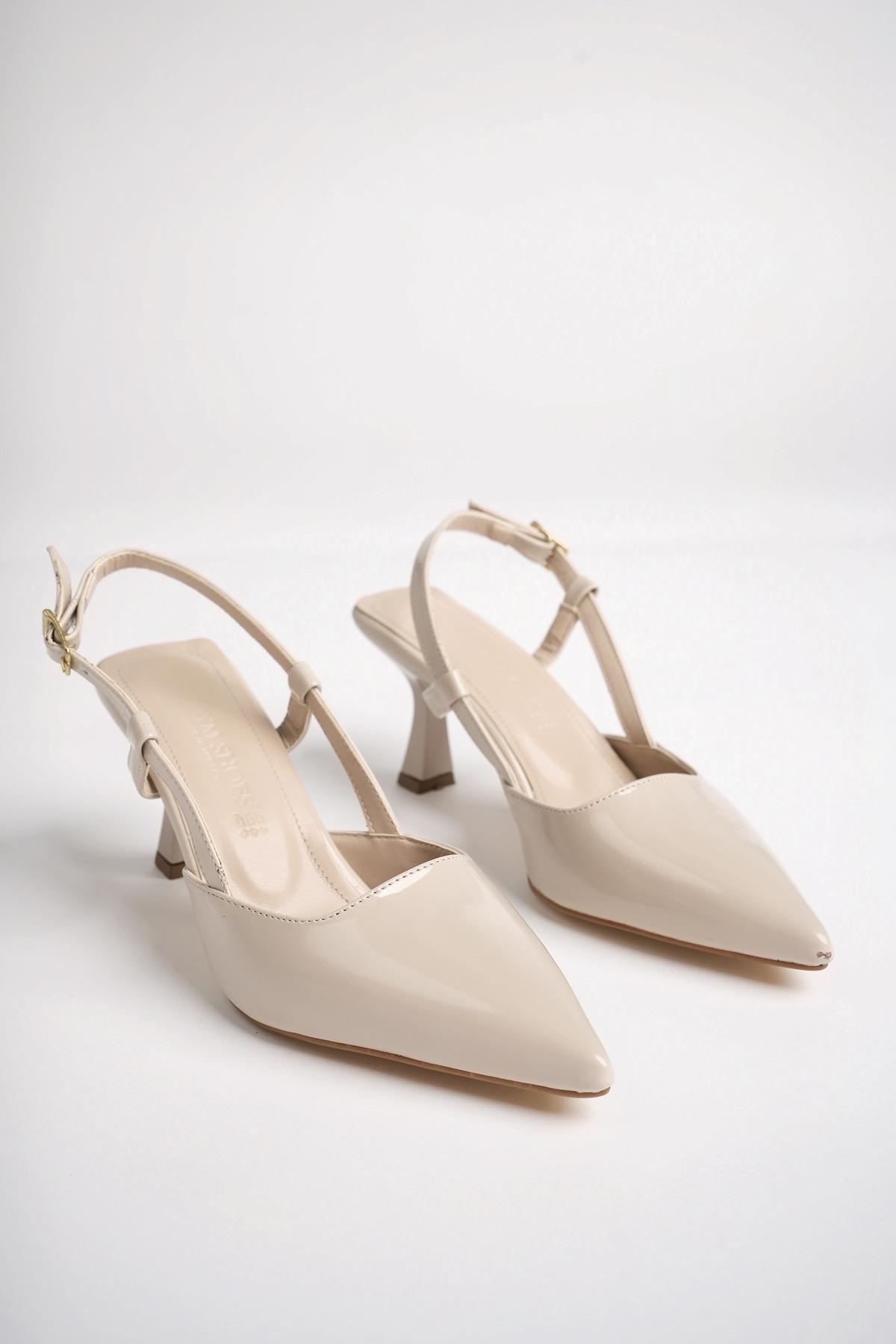 ZENDAYA Garantili Sivri Burun Yanları Açık Kadın Klasik Topuklu Ayakkabı - Görsel 6