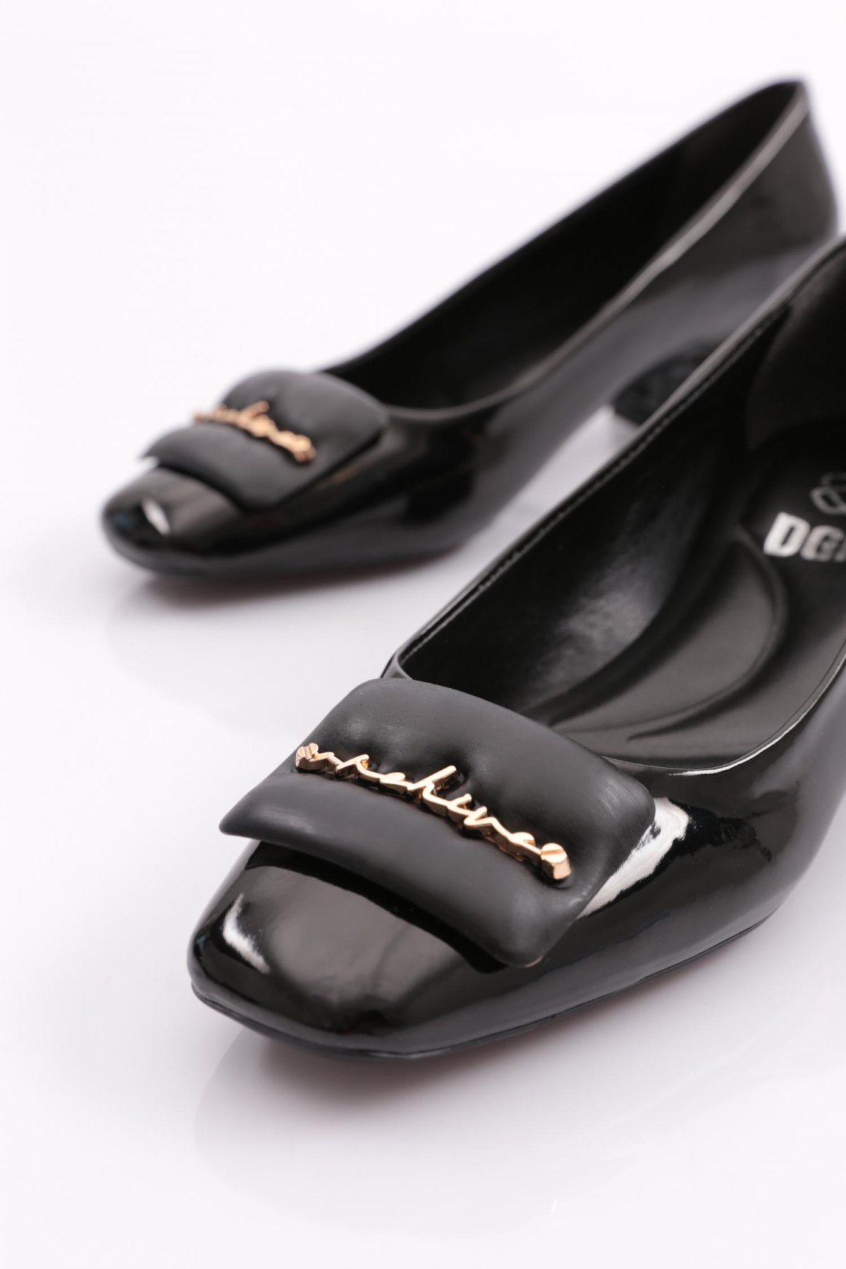 4886 Kadin Kare Tokali Topuklu Ayakkabi - Görsel 5