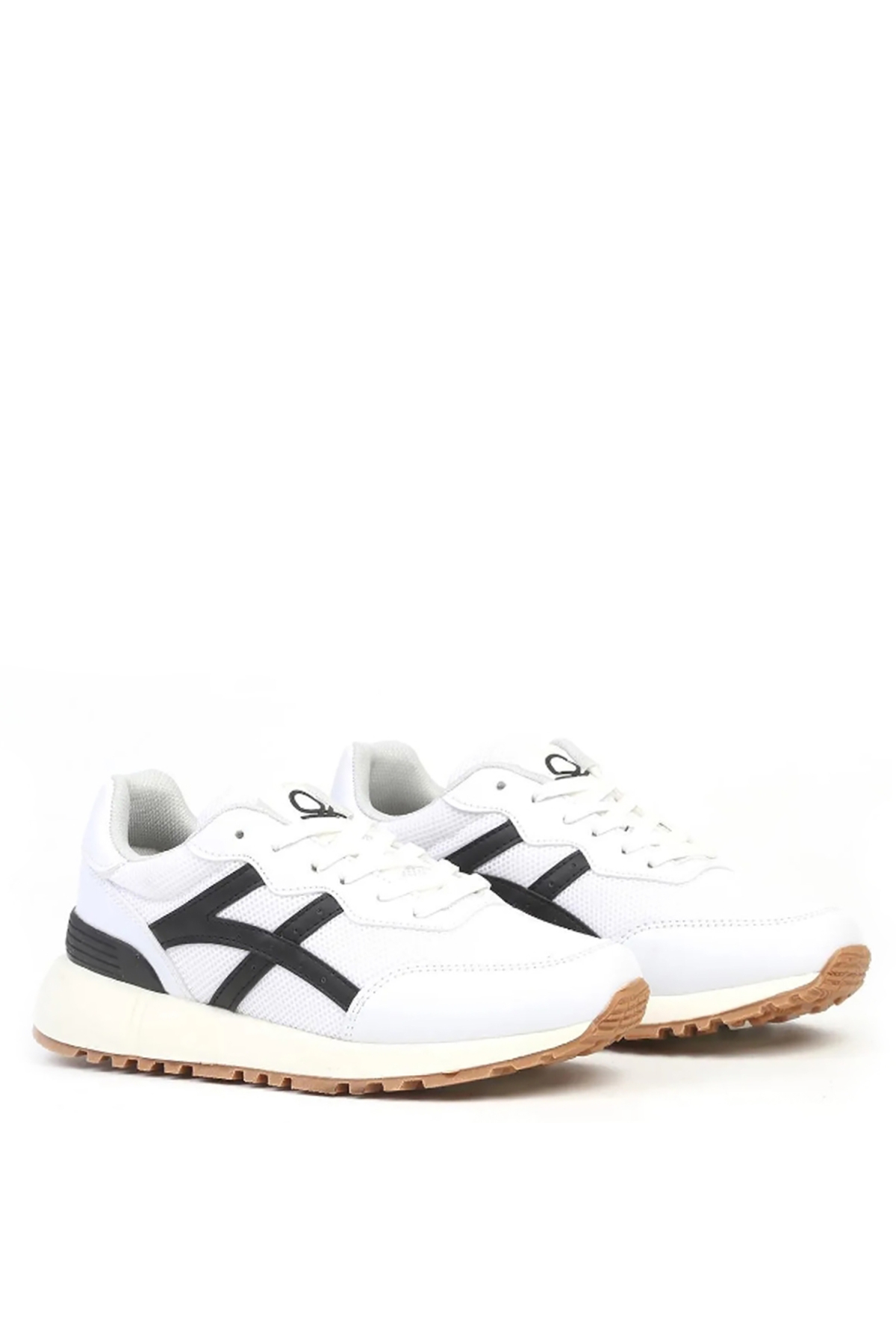 30988 Erkek Günlük Sneaker Ayakkabı Beyaz Siyah - Görsel 3