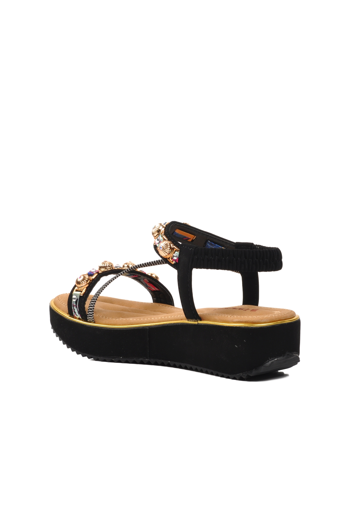 9651 Siyah Kadın Sandalet - Görsel 5