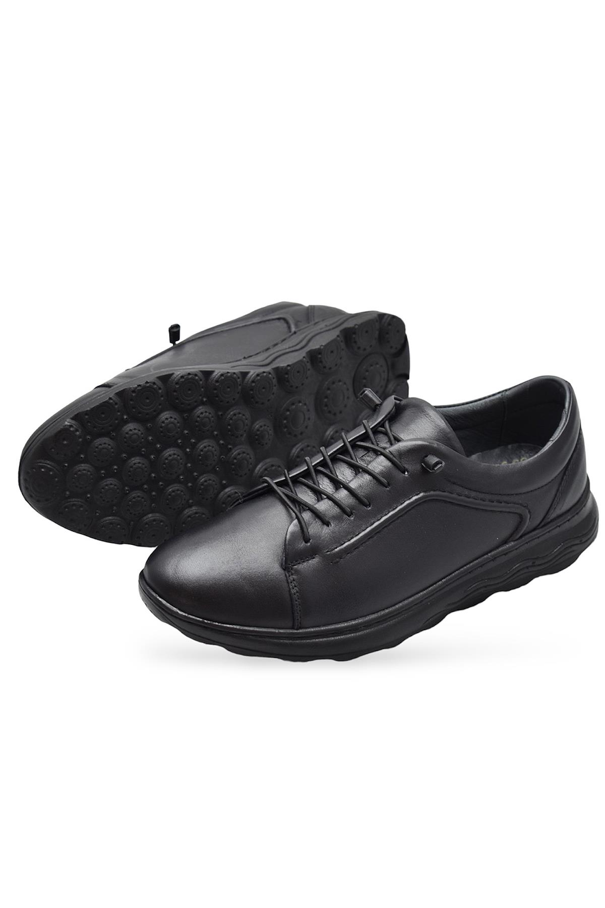 400P Tam Ortopedik Taban Hakiki Deri Erkek Ayakkabı Günlük Erkek Deri Ayakkabı Hafif Poli Taban - Görsel 4