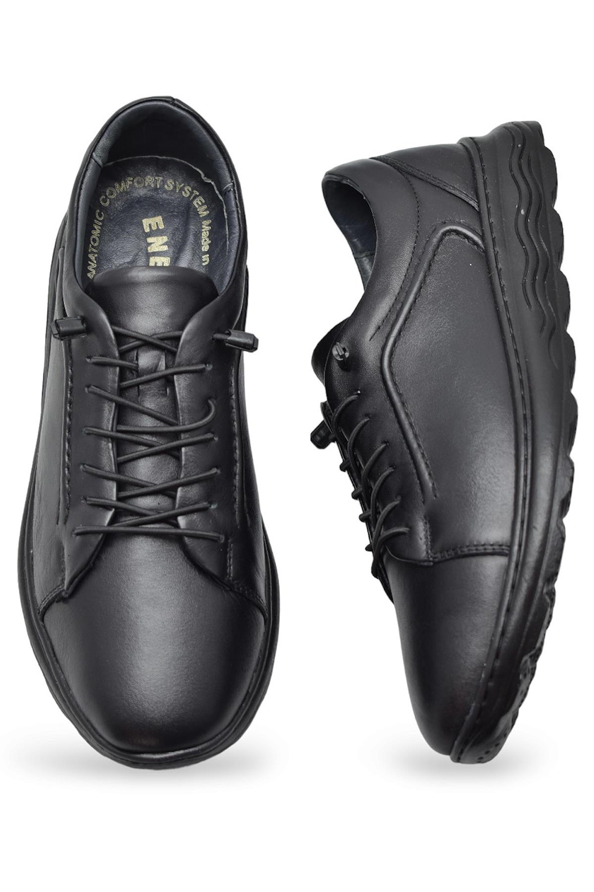400P Tam Ortopedik Taban Hakiki Deri Erkek Ayakkabı Günlük Erkek Deri Ayakkabı Hafif Poli Taban - Görsel 6