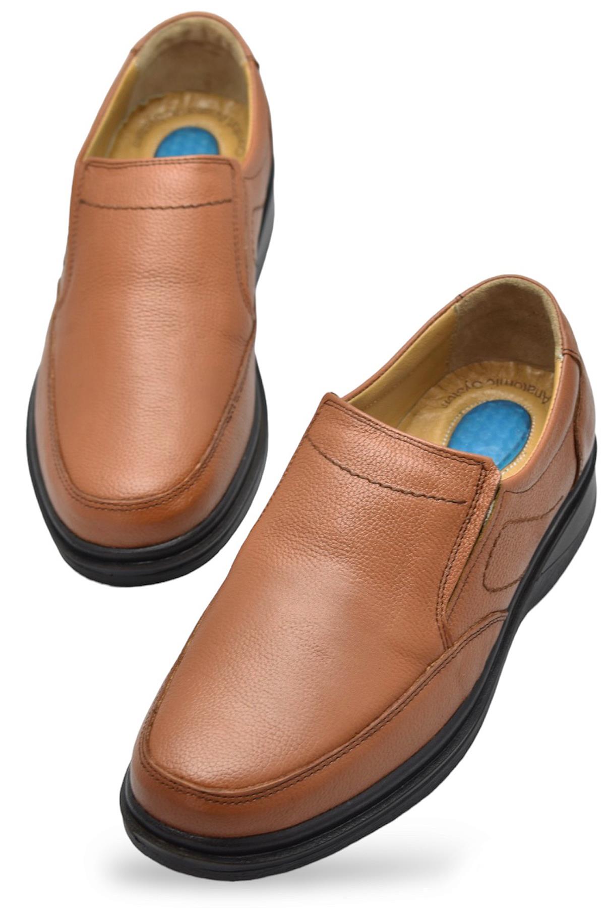 7878 Ortopedik Taban Siyah Hakiki Deri Erkek Ayakkabı Mevsimlik - Görsel 3