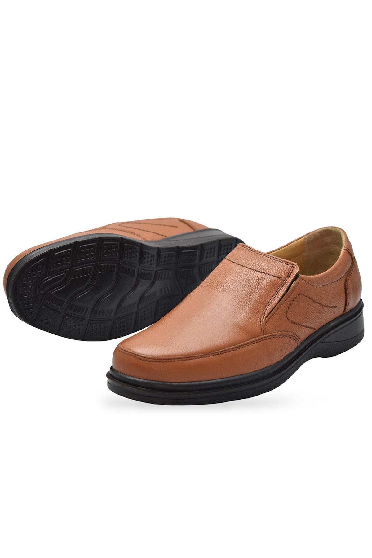 7878 Ortopedik Taban Siyah Hakiki Deri Erkek Ayakkabı Mevsimlik - Görsel 4
