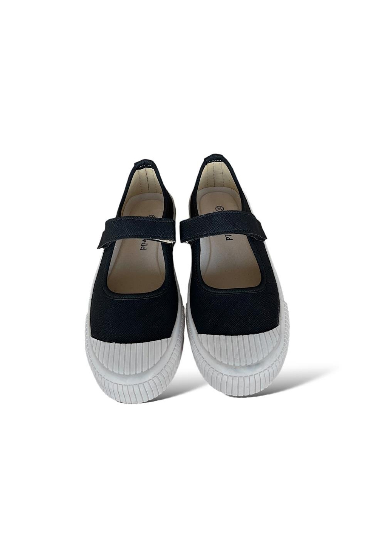Cırtlı Keten Balerin Kadın Babet Ayakkabı SİYAH - Görsel 5