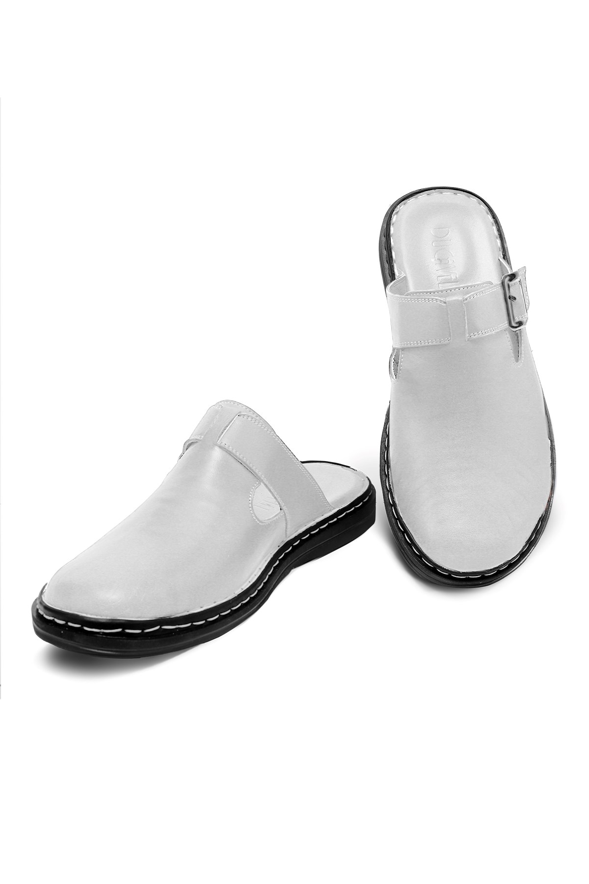 Mistra Hakiki Deri Erkek Terliği, Hakiki Deri Terlik, Ortopedik Taban Terlik, Hafif Deri T - Görsel 4