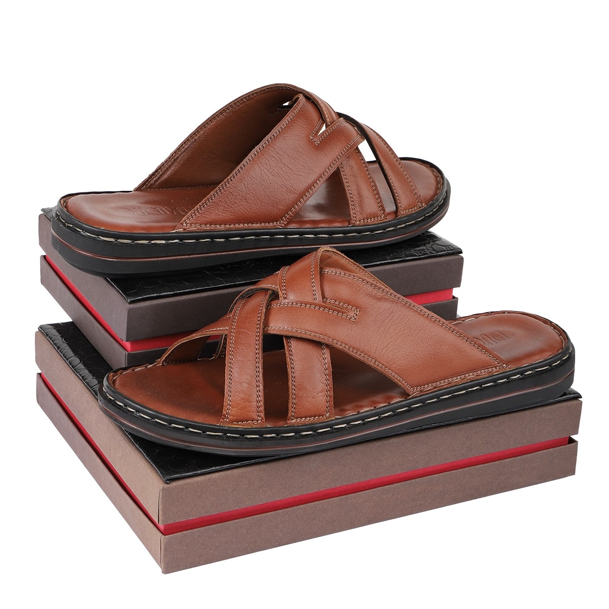 Melentias Hakiki Deri Erkek Terliği, Hakiki Deri Terlik, Ortopedik Taban Terlik, Deri Terl - Görsel 5