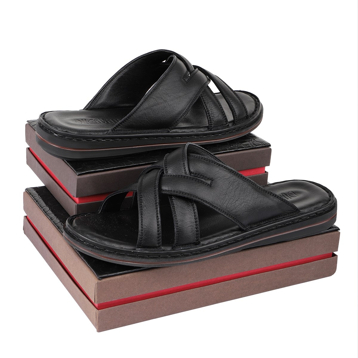 Melentias Hakiki Deri Erkek Terliği, Hakiki Deri Terlik, Ortopedik Taban Terlik, Deri Terl - Görsel 5