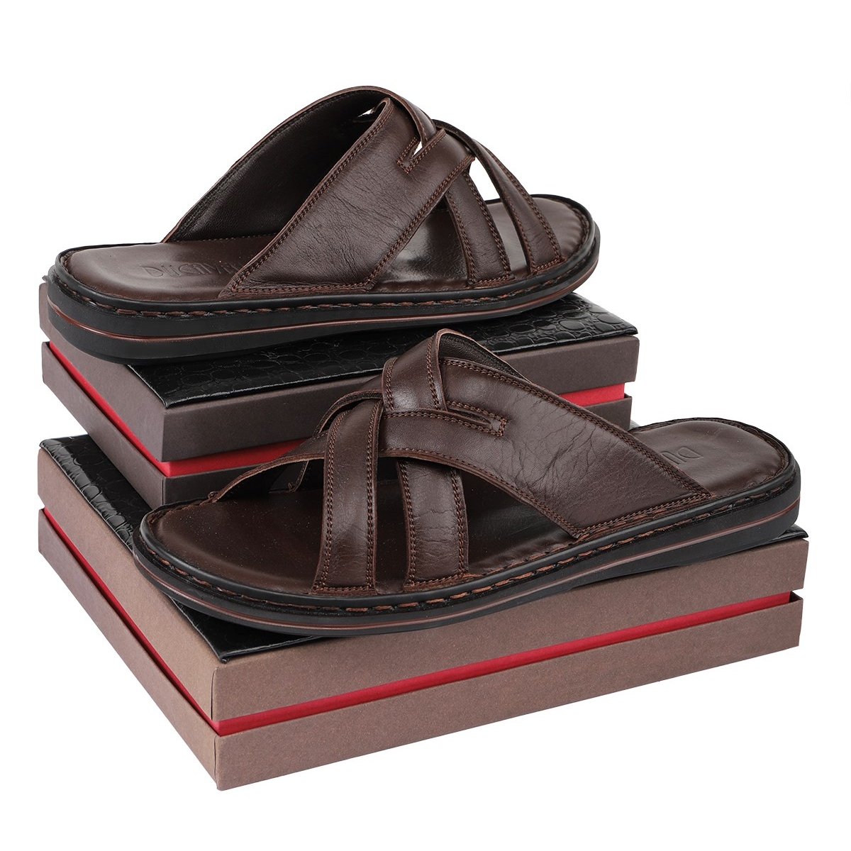 Melentias Hakiki Deri Erkek Terliği, Hakiki Deri Terlik, Ortopedik Taban Terlik, Deri Terl - Görsel 5