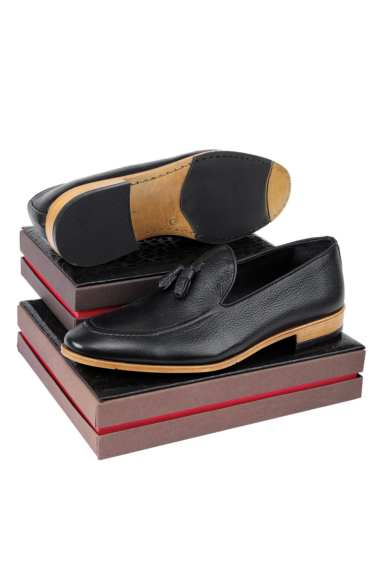 Tusa Hakiki Deri Erkek Klasik Ayakkabı, Loafer Klasik Ayakkabı - Görsel 5