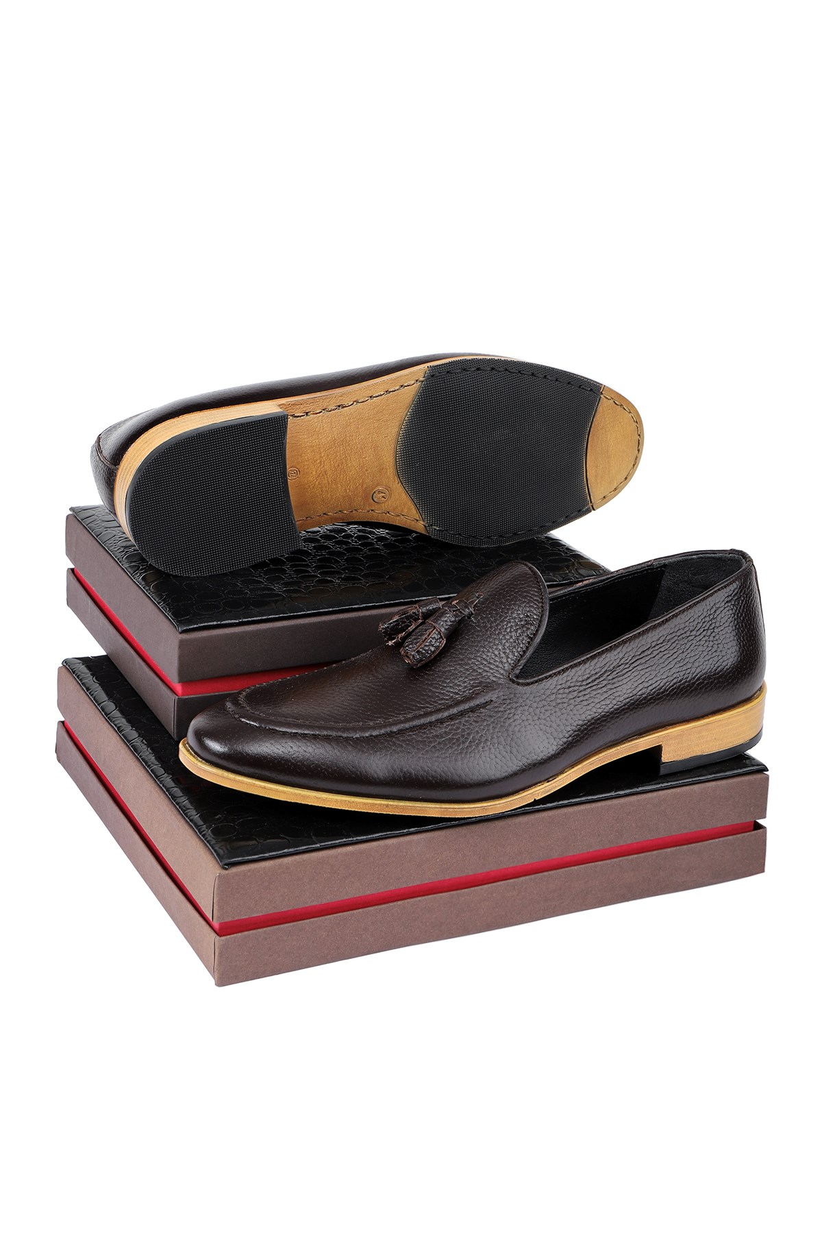 Tusa Hakiki Deri Erkek Klasik Ayakkabı, Loafer Klasik Ayakkabı - Görsel 5