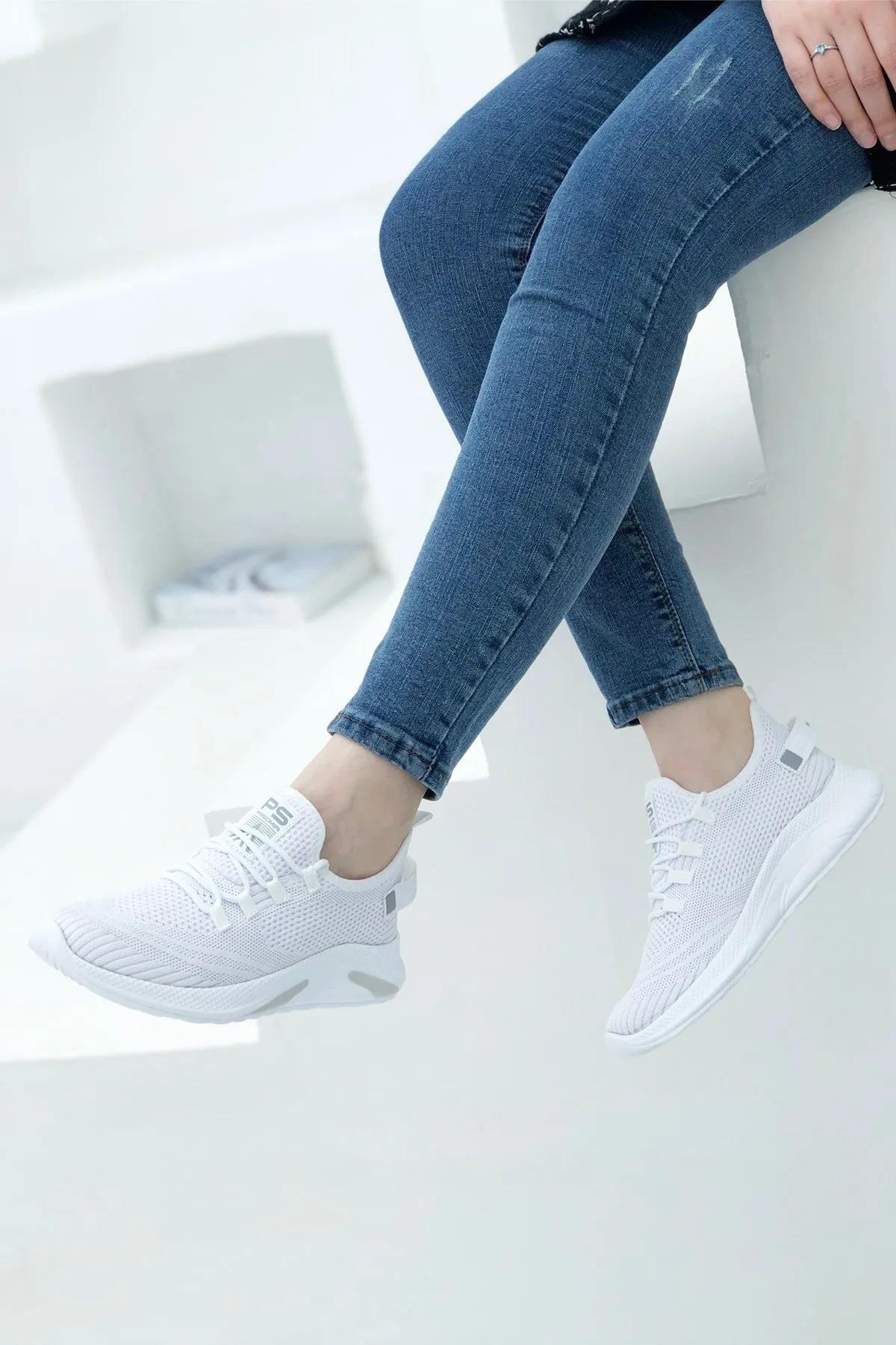 062 Triko Rahat Hafif Günlük Kadın Spor Ayakkabı - Görsel 3