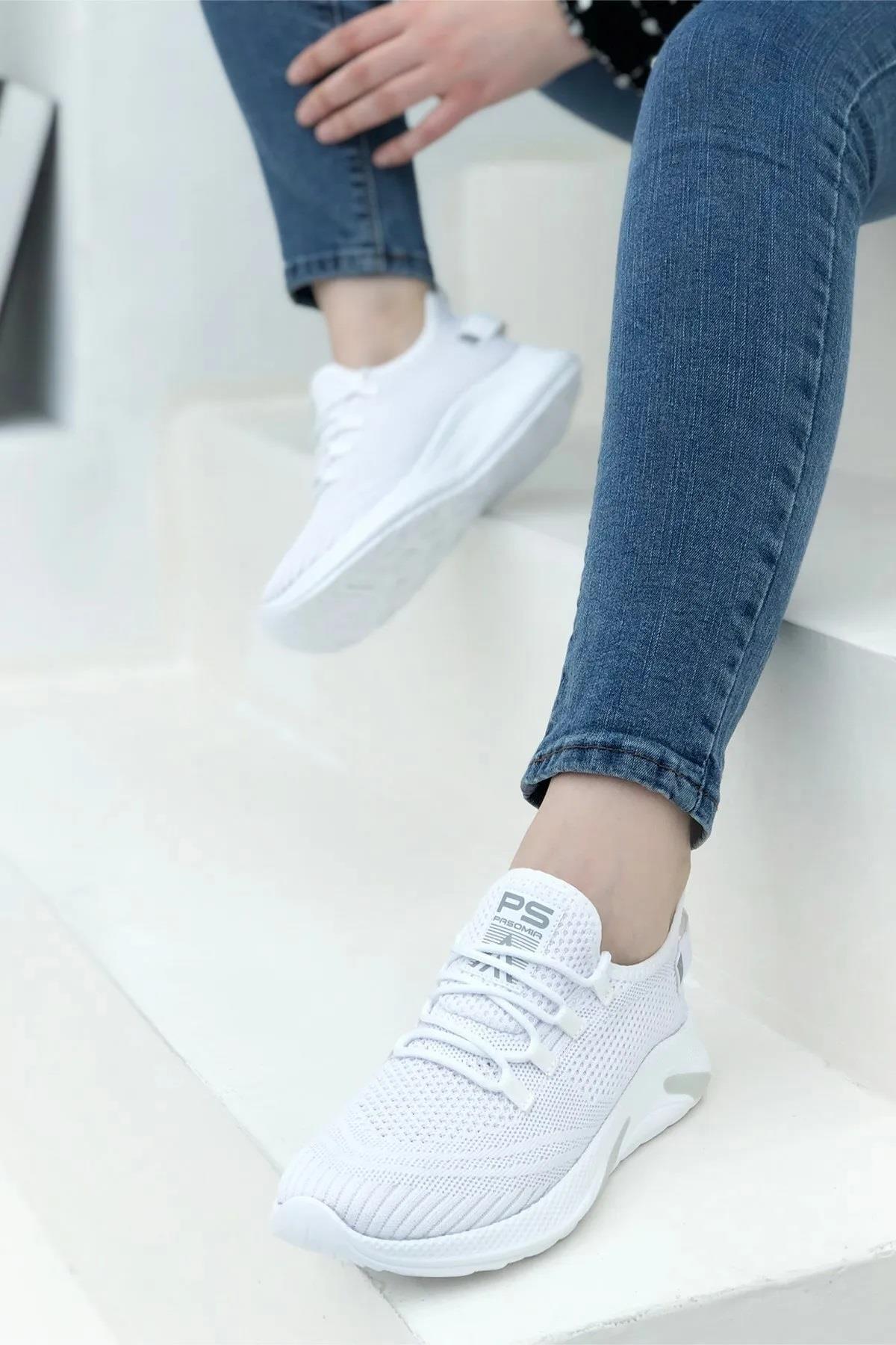 062 Triko Rahat Hafif Günlük Kadın Spor Ayakkabı - Görsel 4