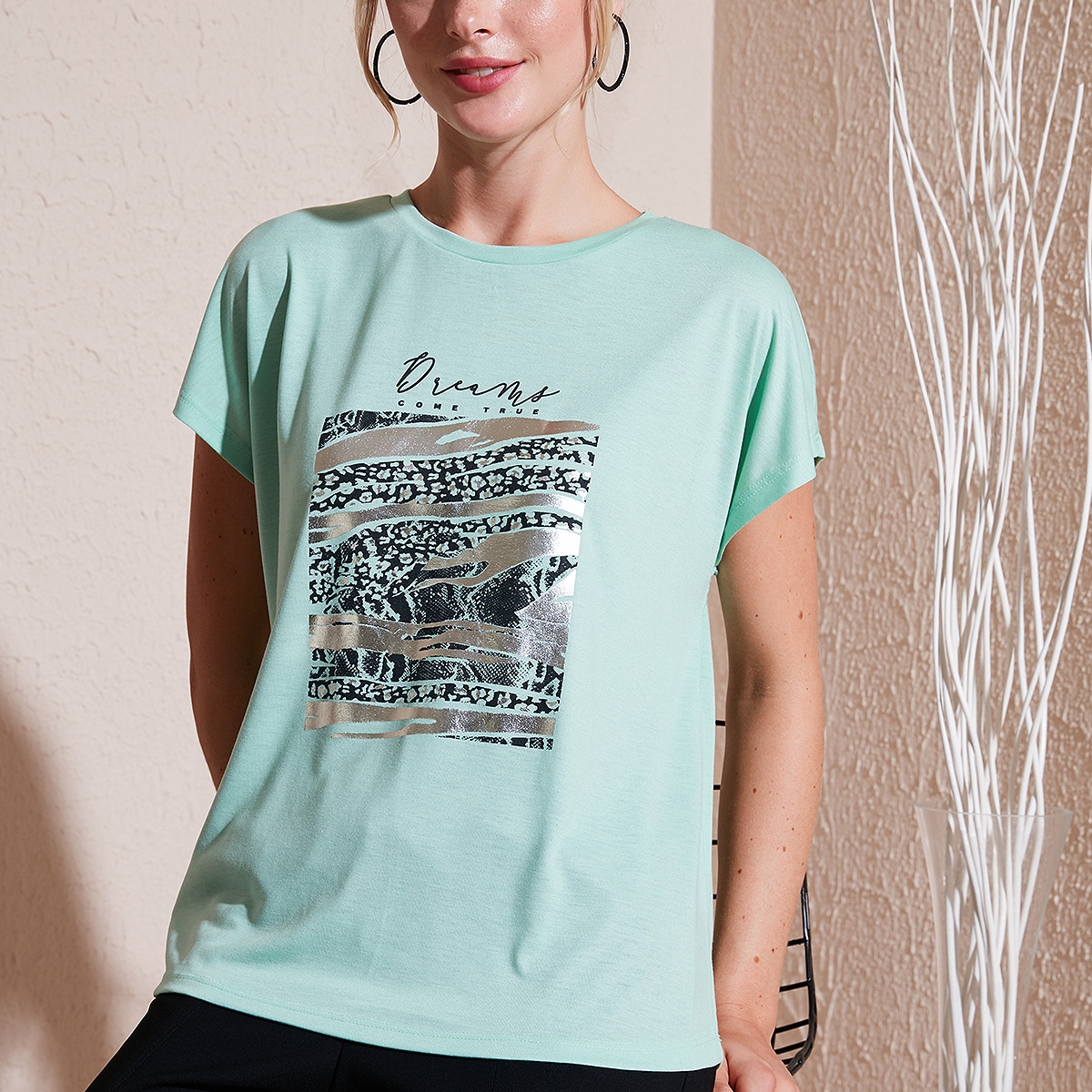 Bayan T Shirt 6671000 MİNT Fiyatları - 201231301 | Flo