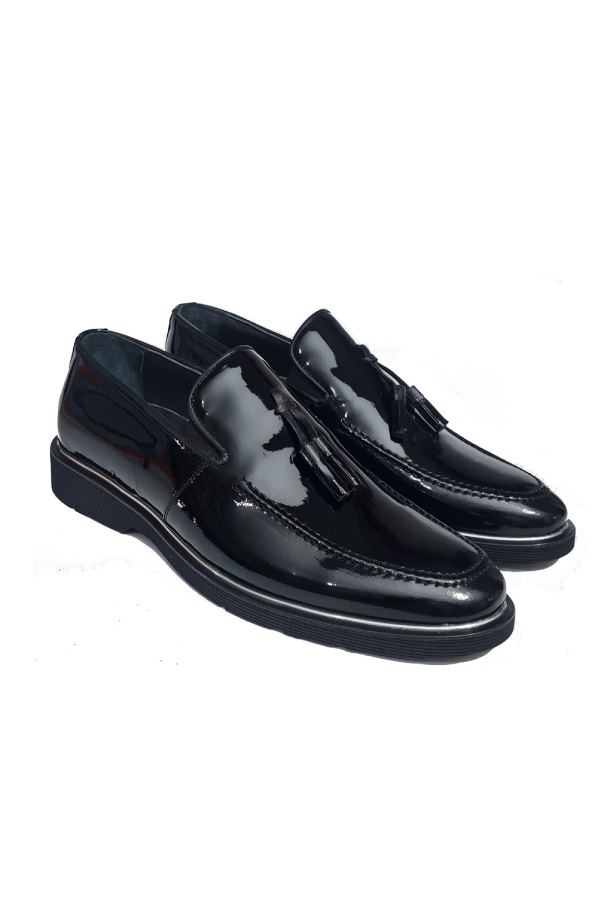 Bağsız Püsküllü Ökçeli EVA Taban Hakiki Deri Erkek Jurdan Kundura BC-024EVA - Görsel 3