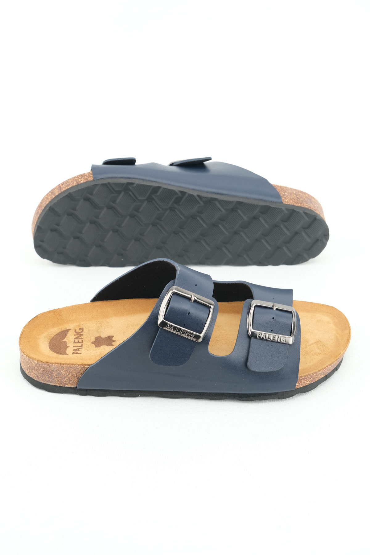 Paleng Gezer Mantar Taban Şiltesi Deri Erkek Terlik - Görsel 6