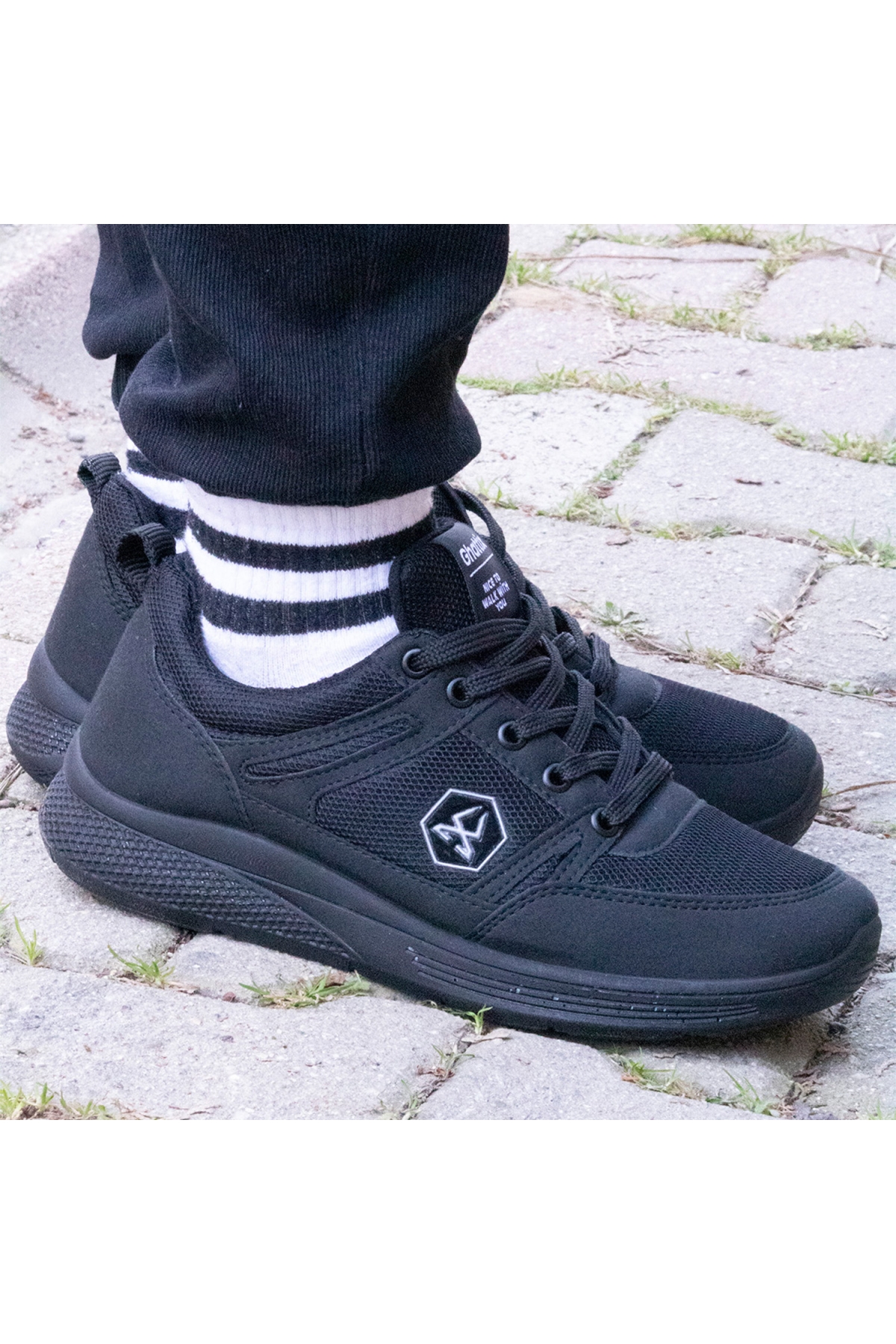 Kula Günlük Erkek Spor Ayakkabı Yürüyüş Koşu Siyah Siyah - Görsel 3
