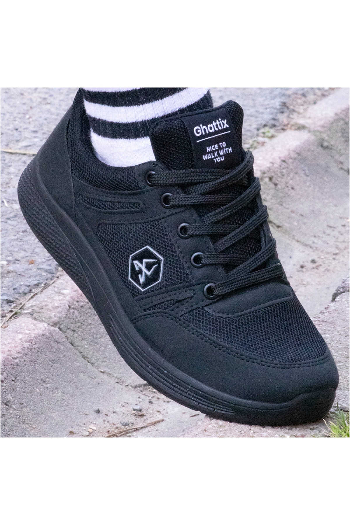 Kula Günlük Erkek Spor Ayakkabı Yürüyüş Koşu Siyah Siyah - Görsel 4