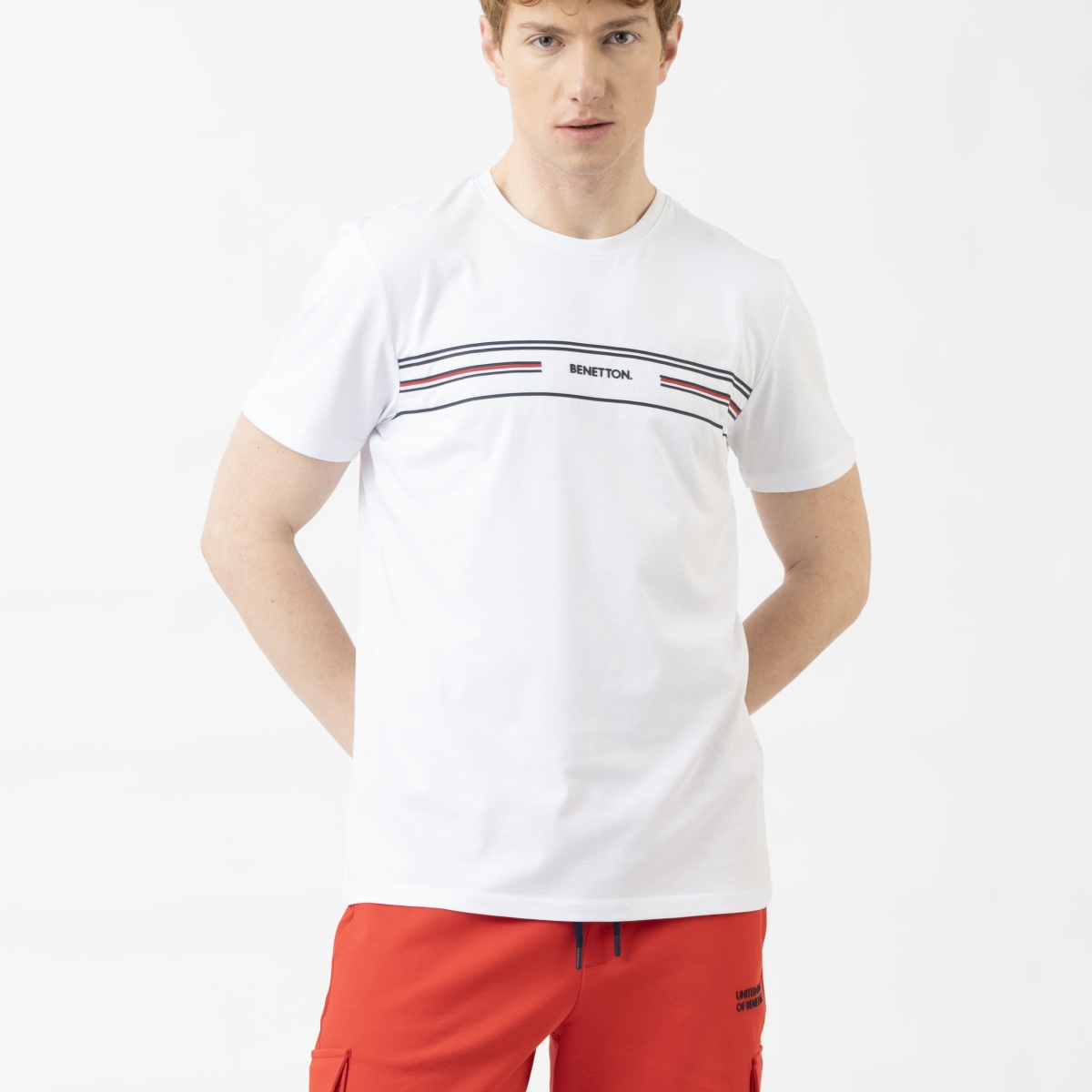 United Colors Of Benetton T-Shirt 3096C10AS Écru Regular Fit