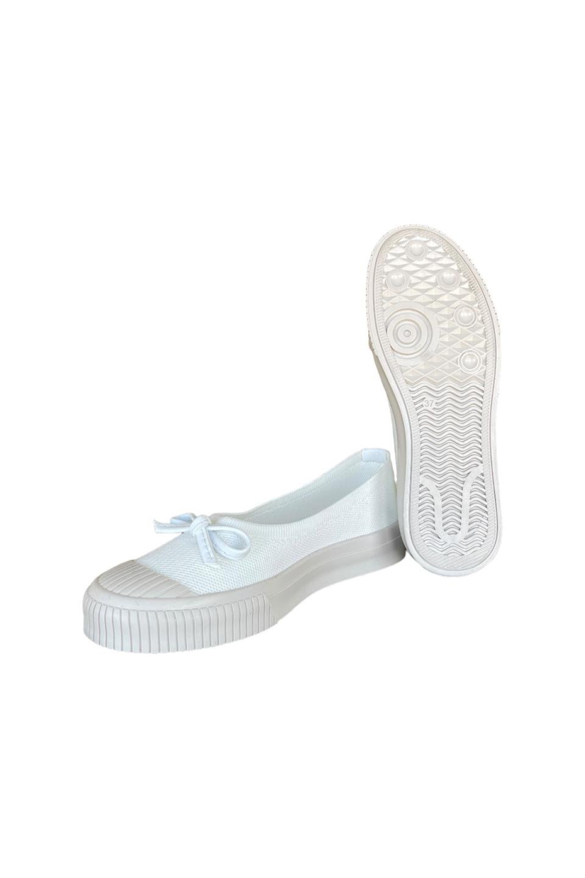 Liger Pembe Liger Fiyonklu Triko Kadın Babet Ayakkabı