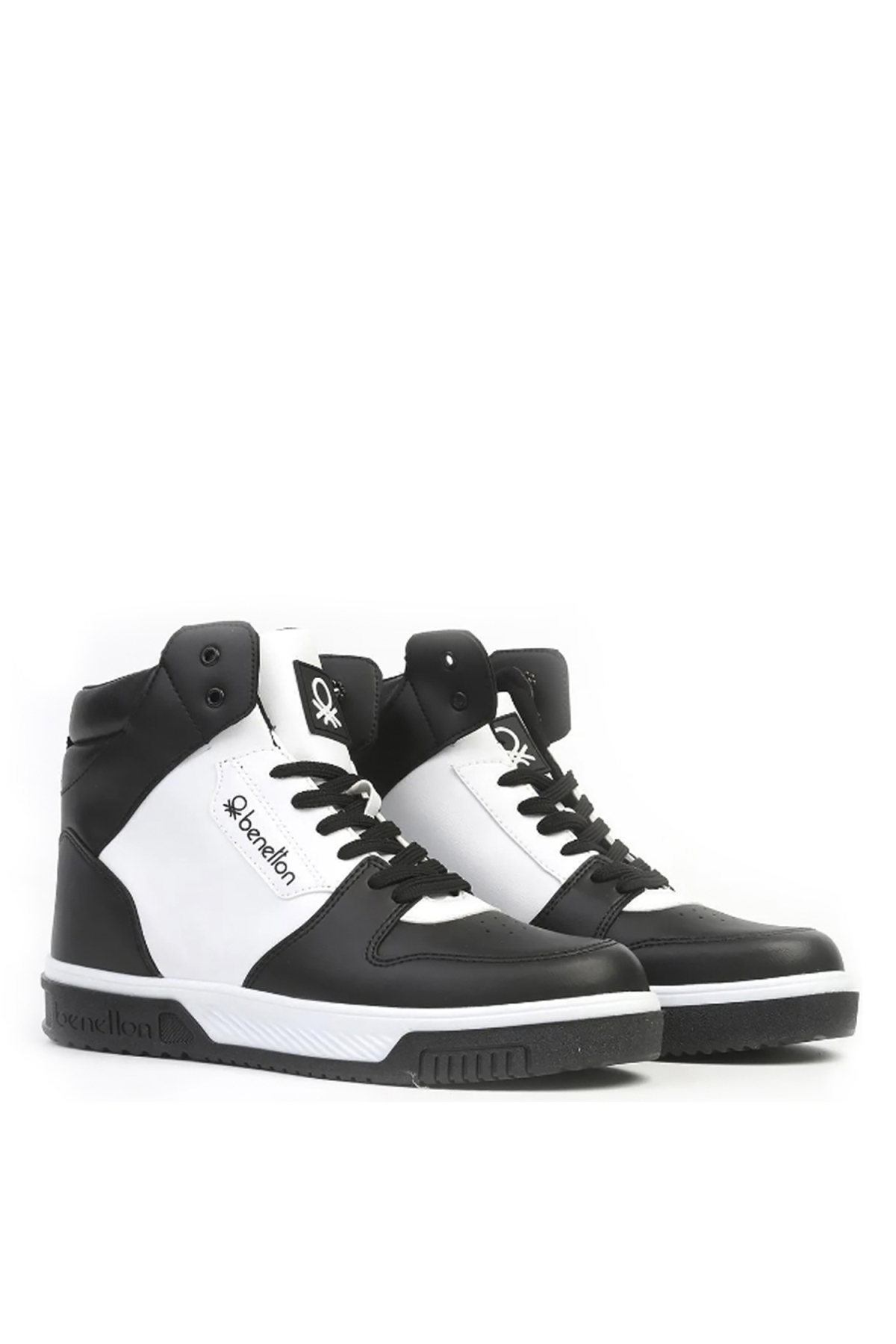 31087 Erkek Günlük Boğazlı Sneaker Ayakkabı Siyah Beyaz - Görsel 3