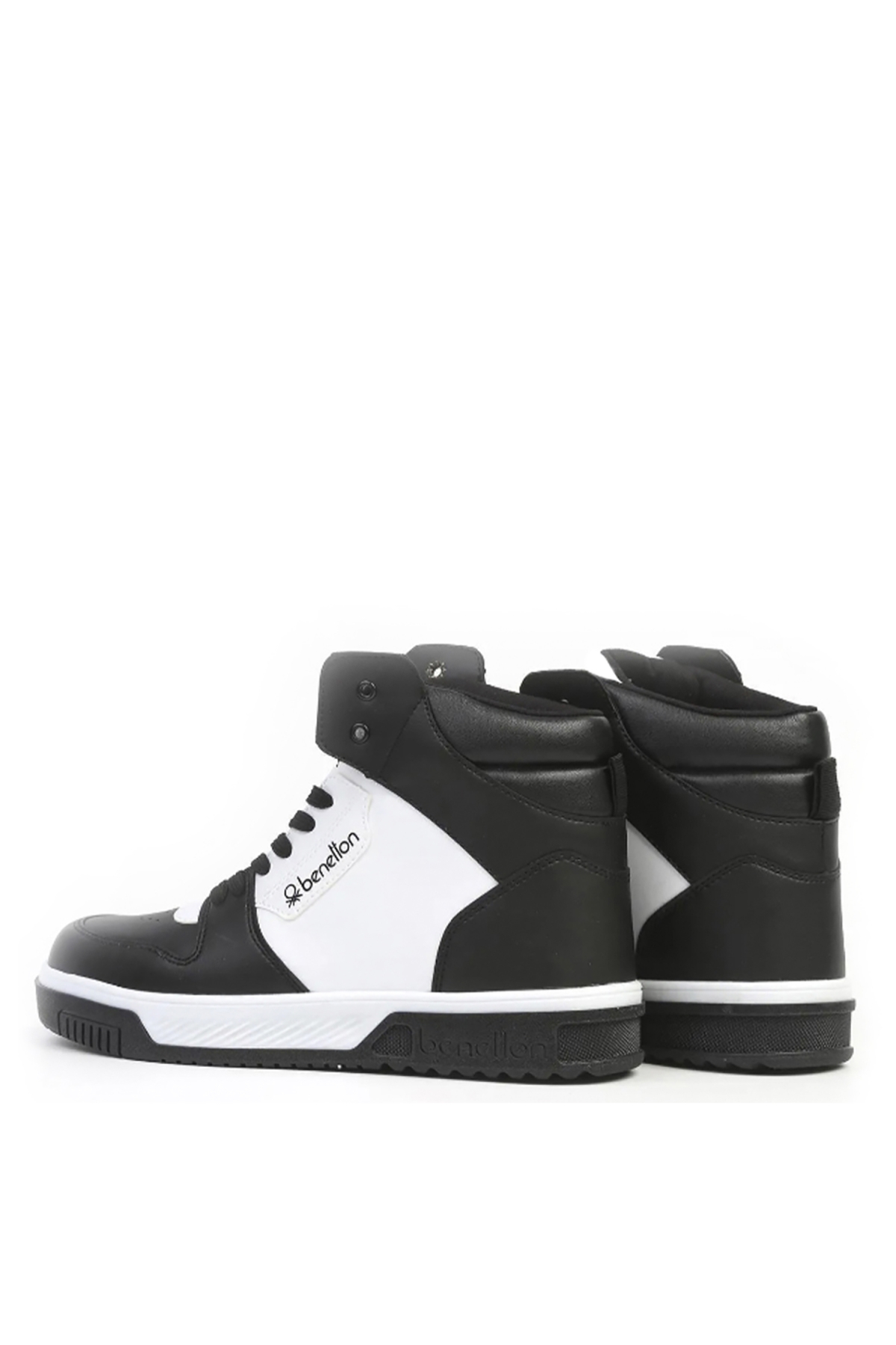 31087 Erkek Günlük Boğazlı Sneaker Ayakkabı Siyah Beyaz - Görsel 4