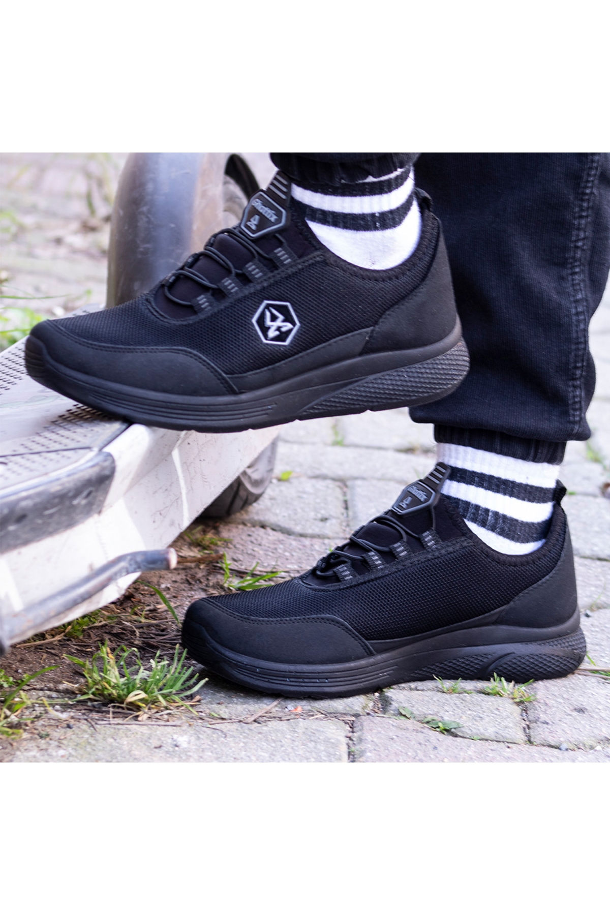 Ghattix Yup Günlük Erkek Spor Ayakkabı Yürüyüş Koşu Siyah - Görsel 2