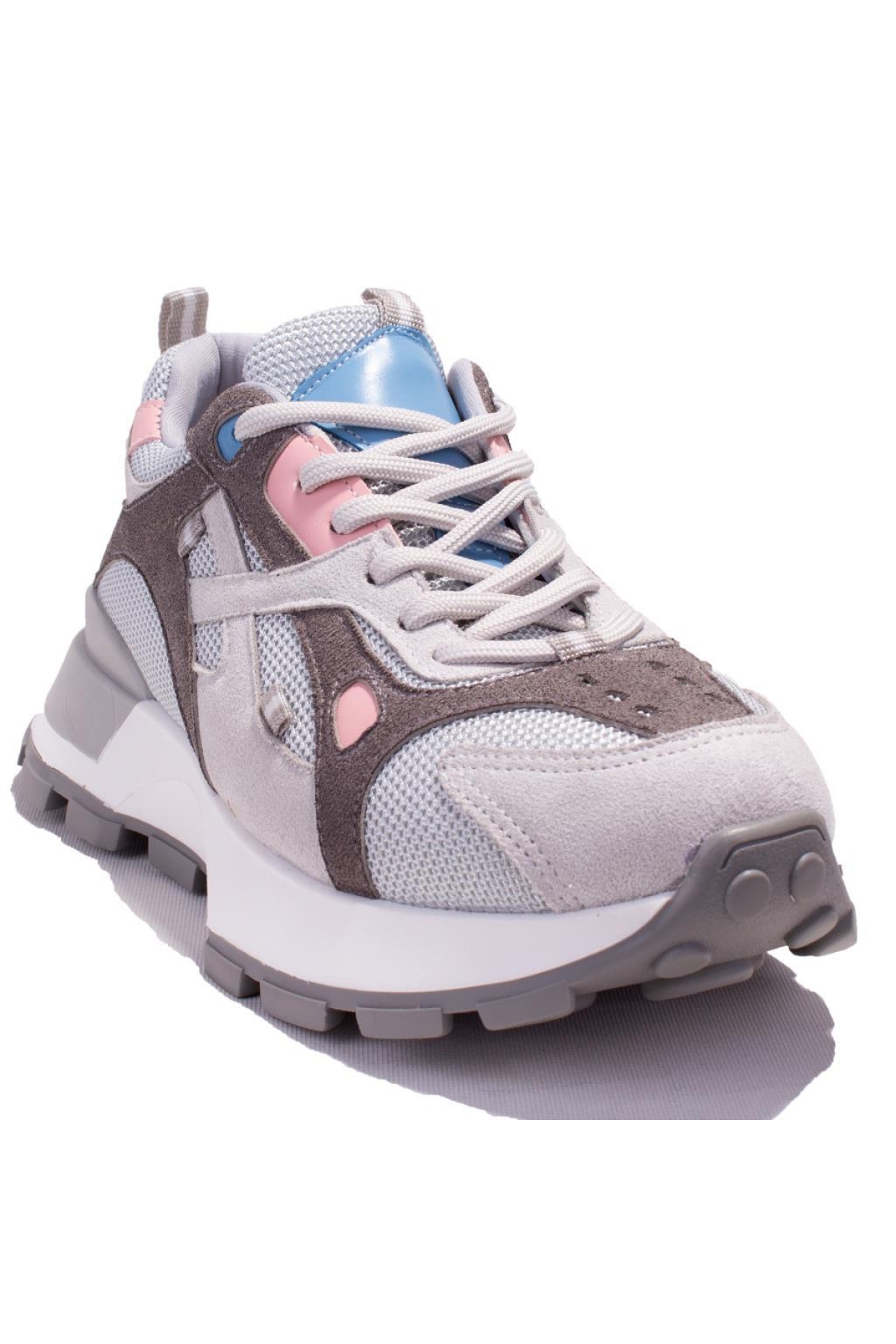 DZS07-20135 Gri Pembe Ortopedik Günlük Kadın Spor Ayakkabı - Görsel 3