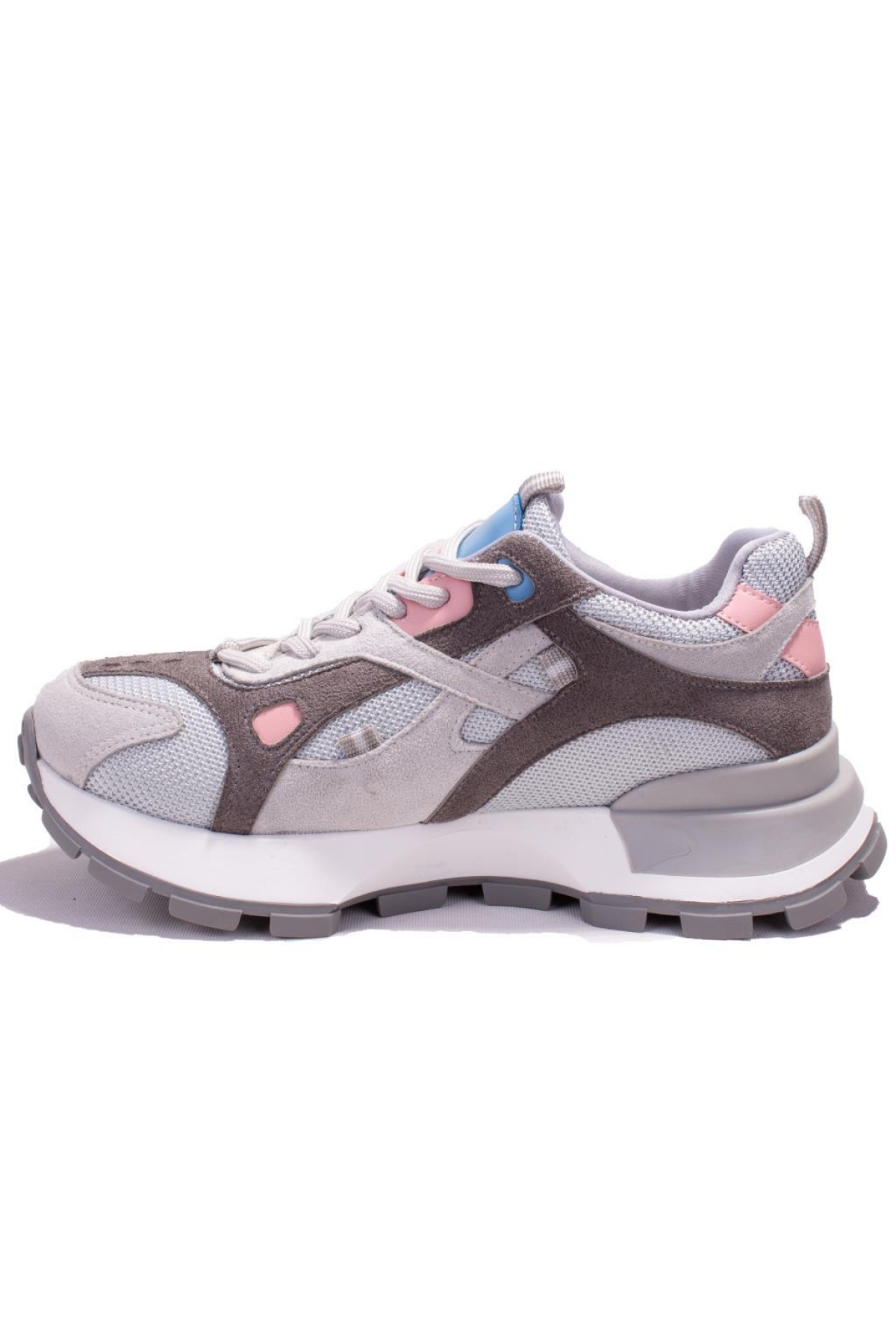 DZS07-20135 Gri Pembe Ortopedik Günlük Kadın Spor Ayakkabı - Görsel 4