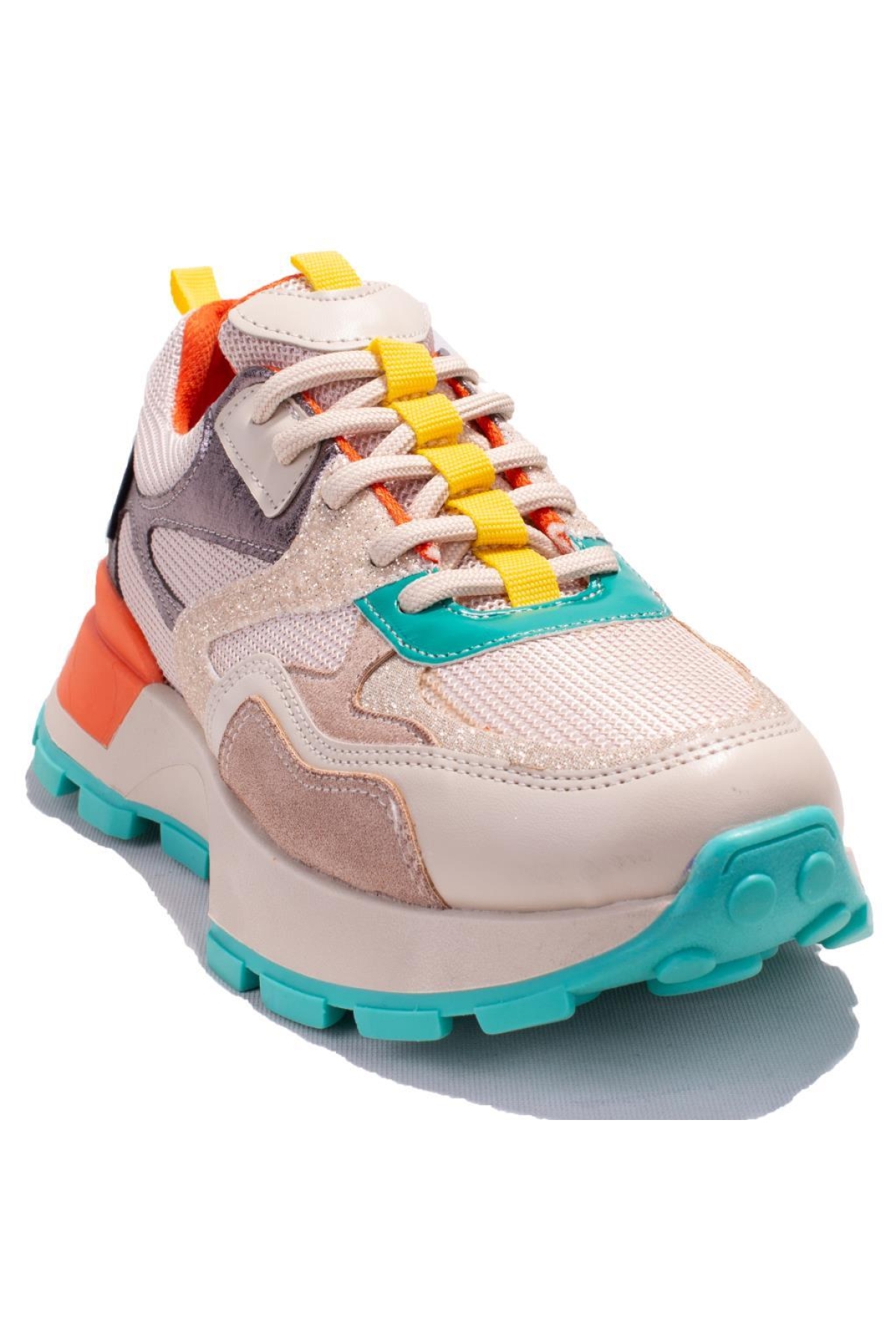 DZS07-20141 Bej Ortopedik Günlük Kadın Spor Ayakkabı - Görsel 3