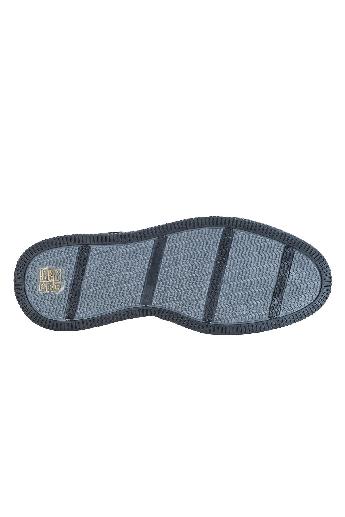 61869 Vıp Exclus Siyah Nubuk Deri Erkek Casual Ayakkabı - Görsel 5