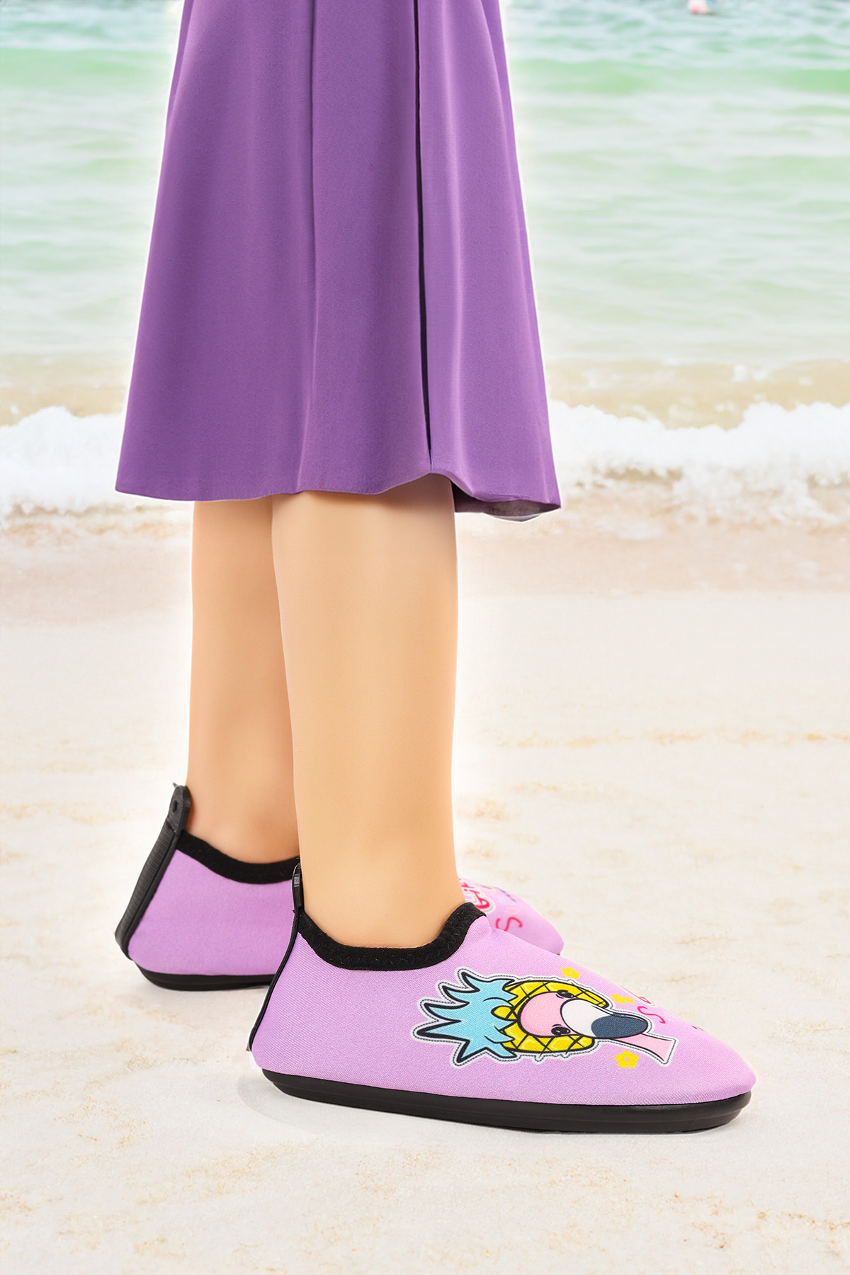 Bird Havuz Plaj Kız Çocuk Deniz Ayakkabısı 8535 Mor - Görsel 2