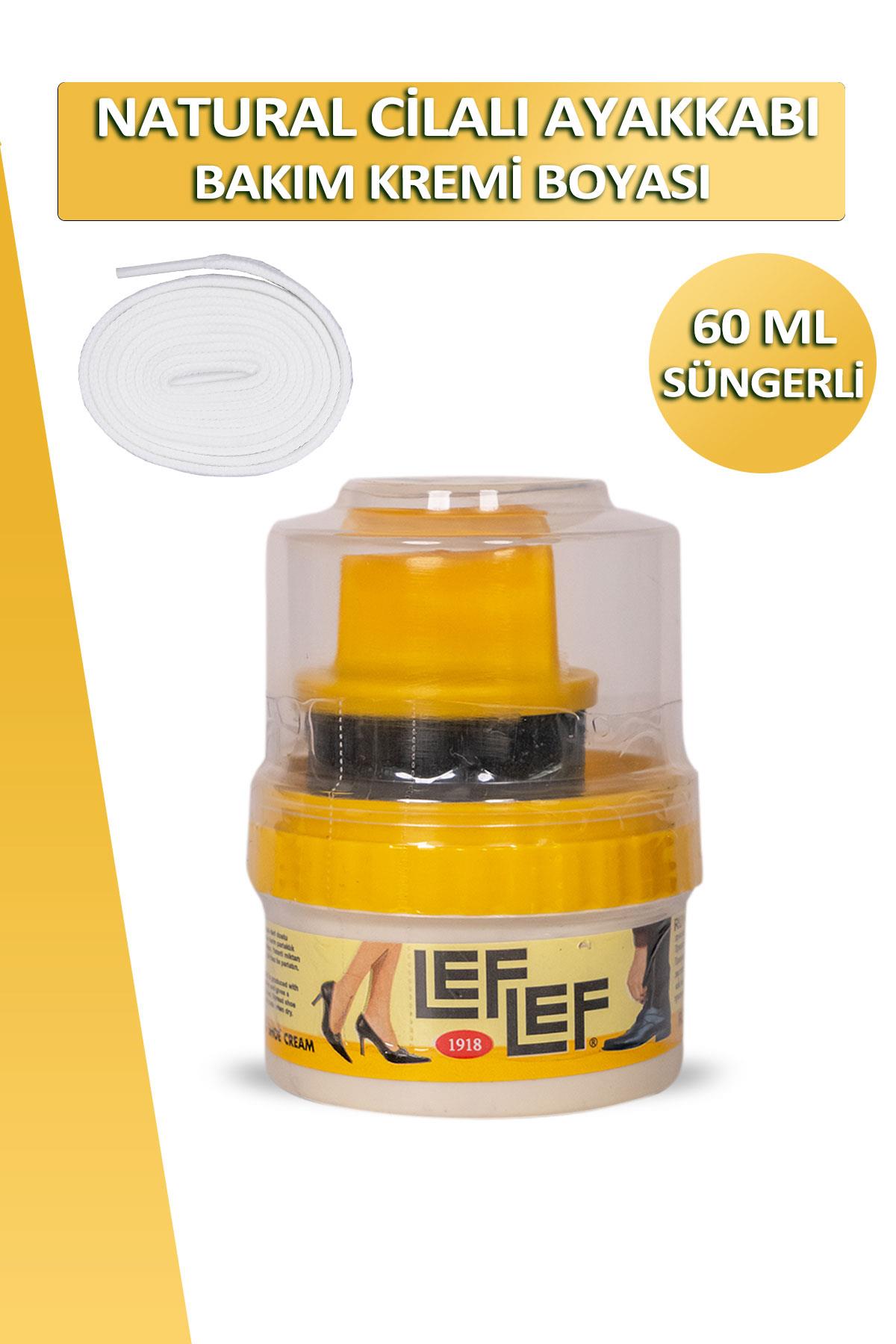 Bağcık + Nuri Leflef Cilalı Ayakkabı Bakım Kremi Boyası Süngerli 60 ML Set