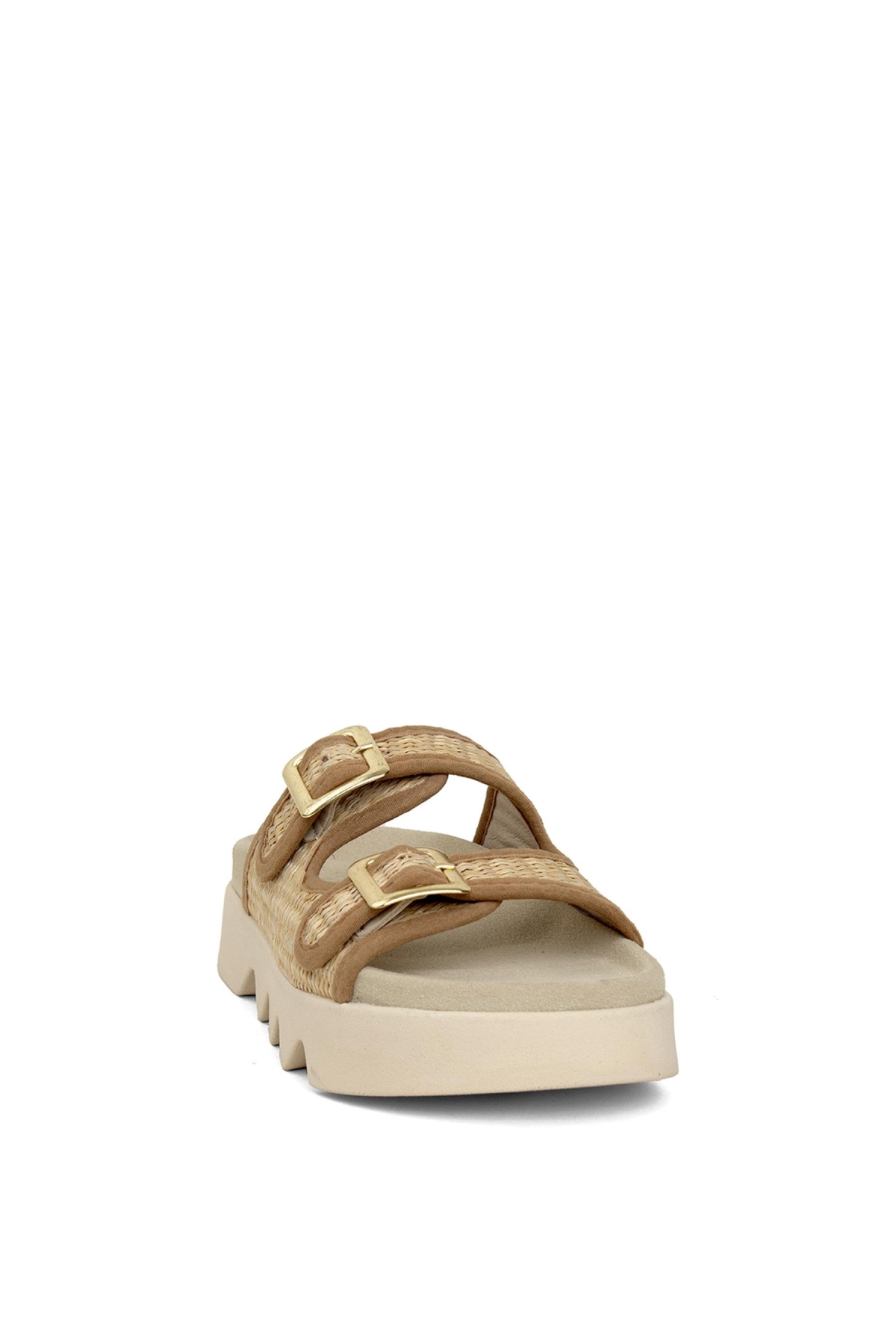 7978T Kadın Düz Terlik Bej - Görsel 3