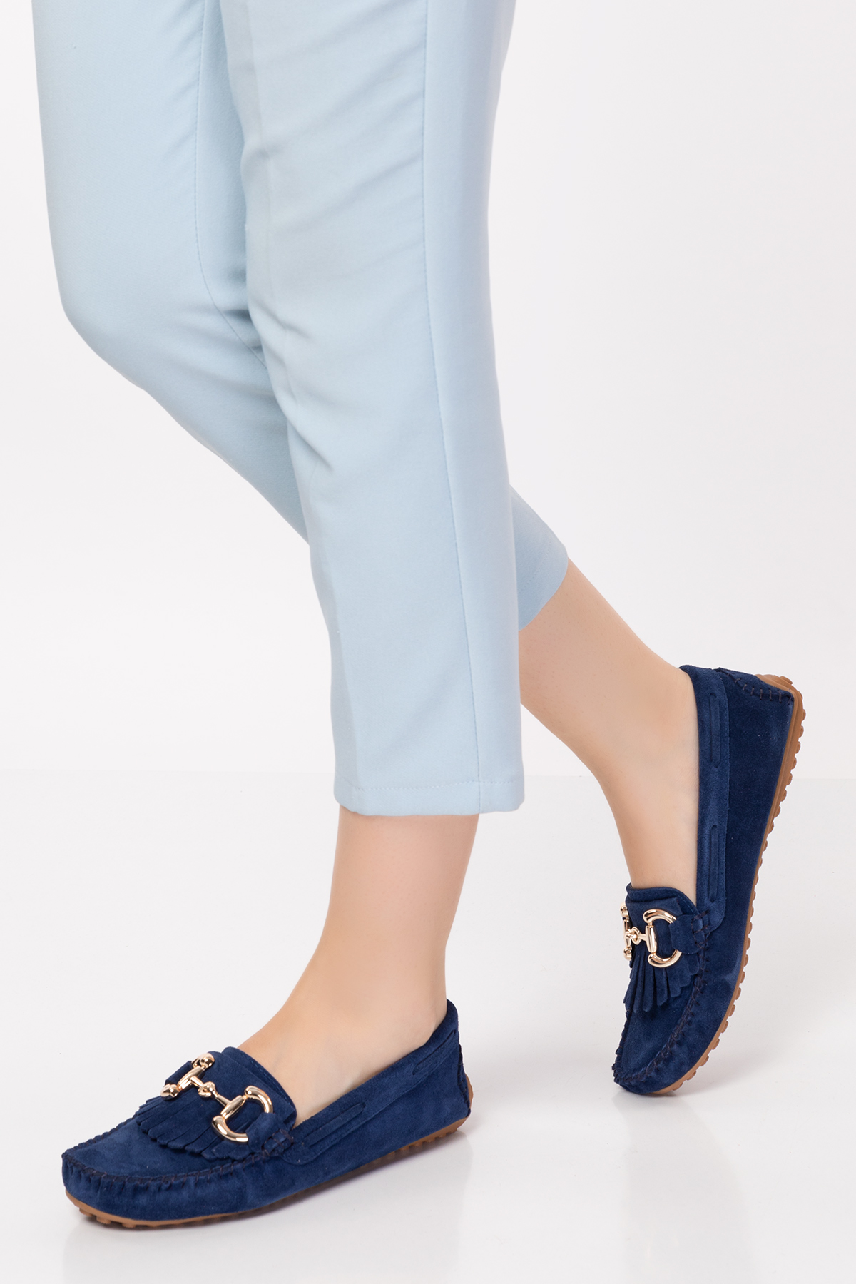 Gondol Hakiki Deri Süet Esnek Hafif Rahat Loafer sw.755 - Görsel 5