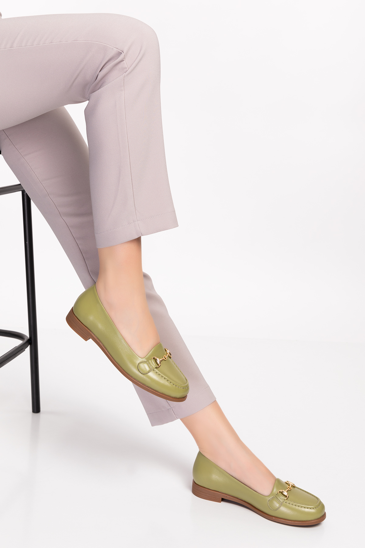 Gondol Hakiki Deri Kadın Günlük Loafer vdt.851 - Görsel 4