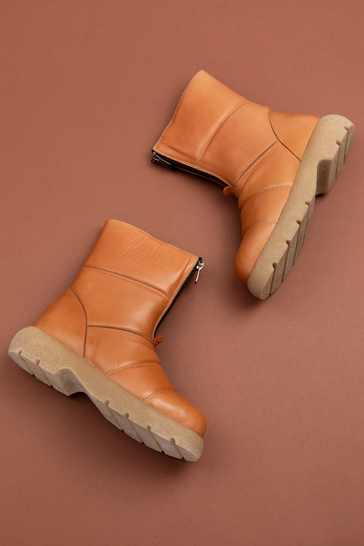 Gondol Hakiki Deri Günlük Şık Kaymaz Taban Bot tre.5070 - Görsel 4