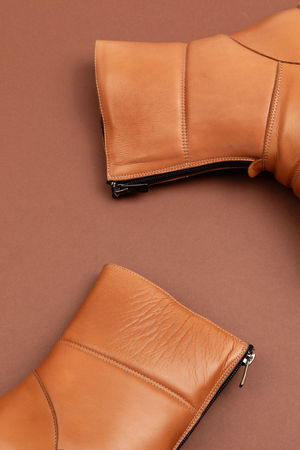 Gondol Hakiki Deri Günlük Şık Kaymaz Taban Bot tre.5070 - Görsel 5