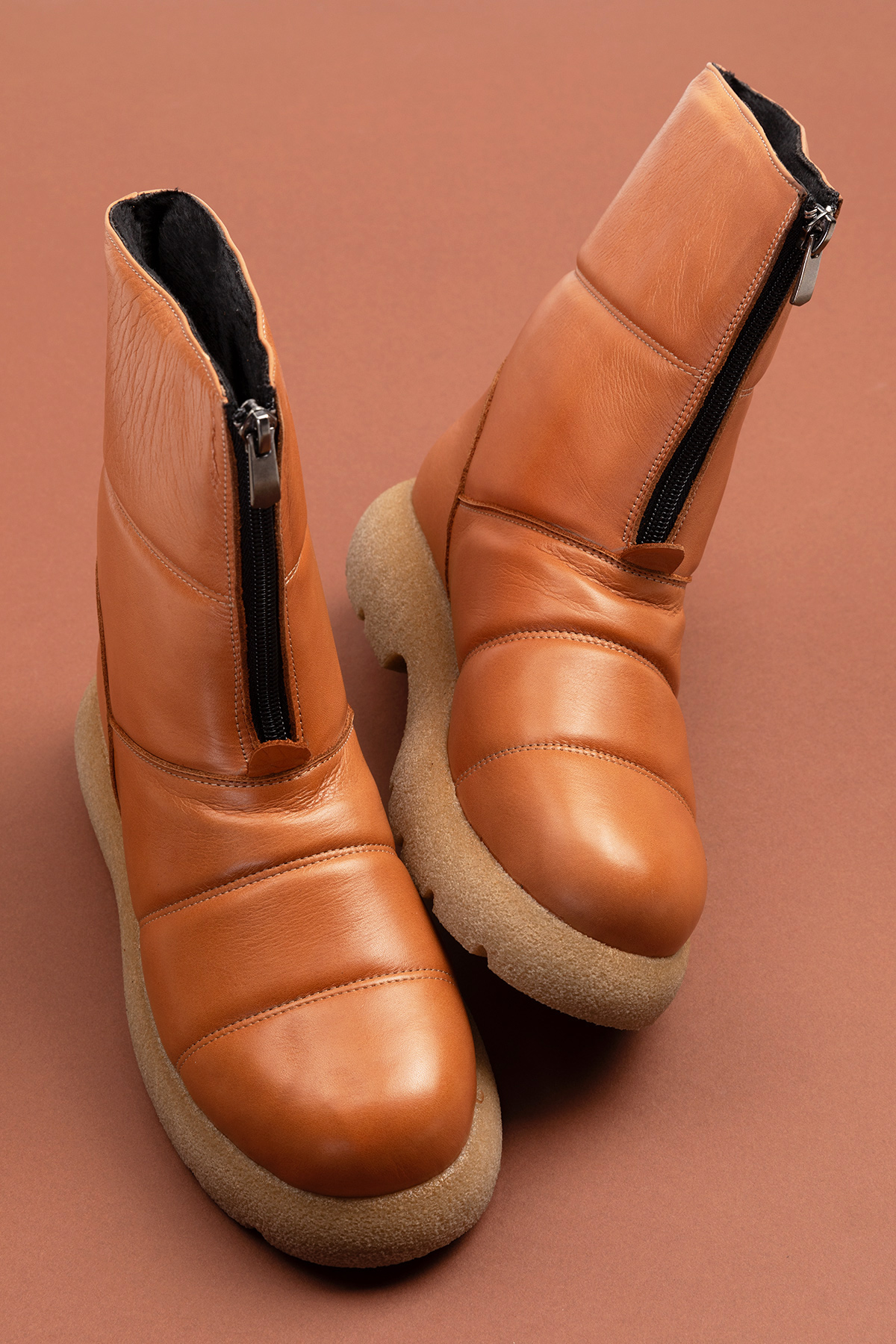 Gondol Hakiki Deri Günlük Şık Kaymaz Taban Bot tre.5070 - Görsel 6