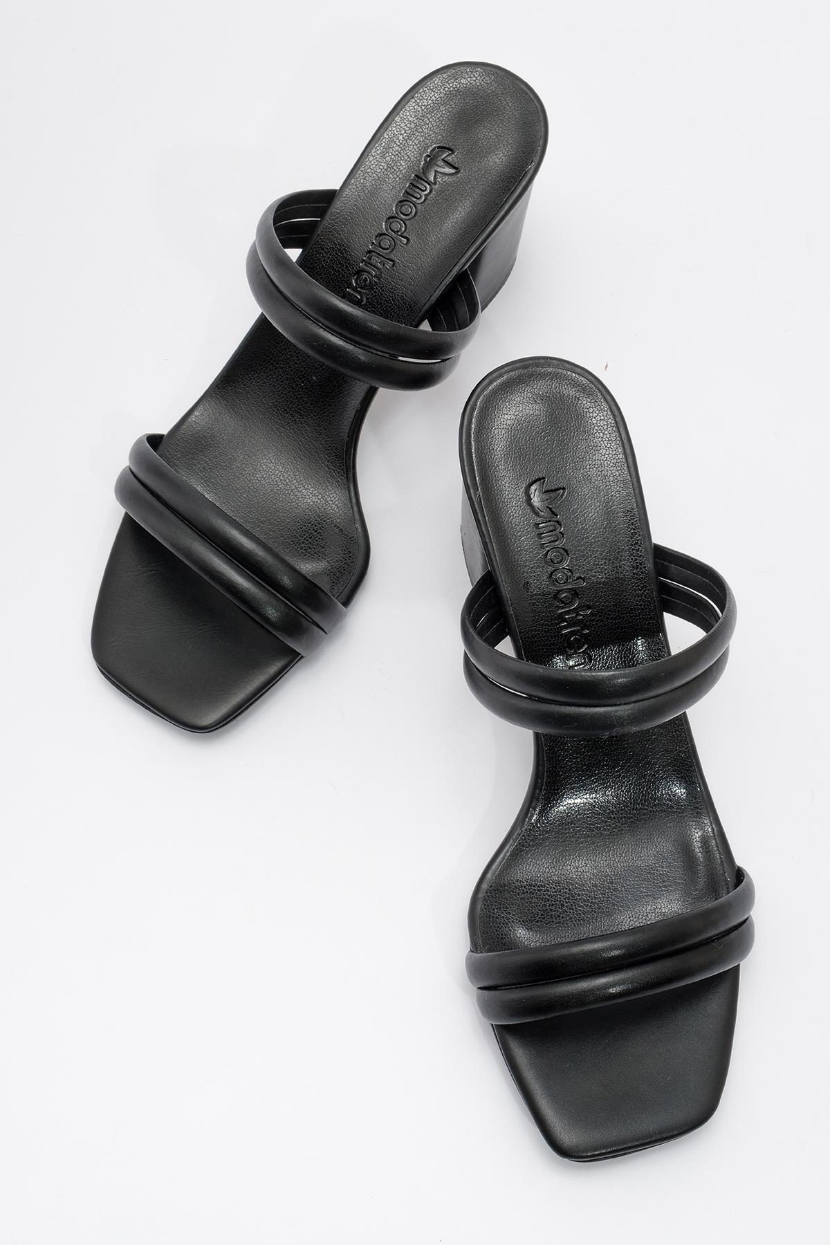 Kadın Sivri Burunlu Stiletto SİYAH CİLT - Görsel 6