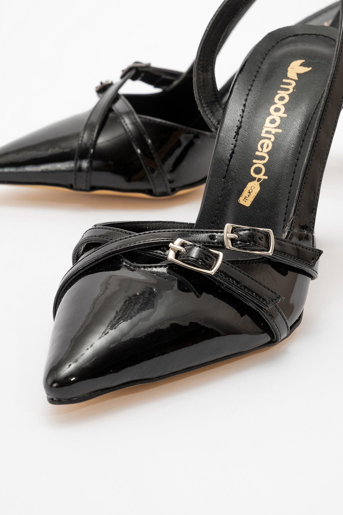 Kadın Topuklu Sandalet SİYAH RUGAN - Görsel 4