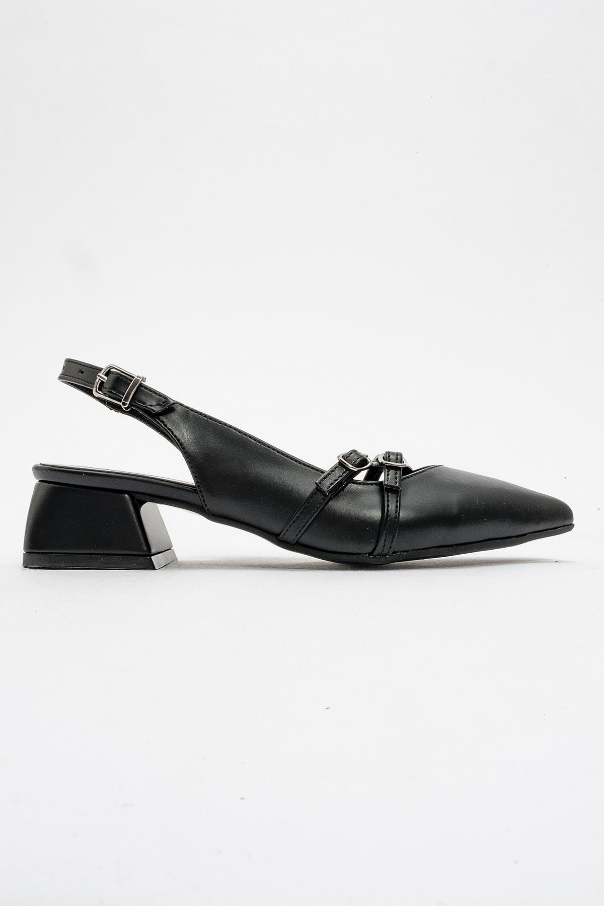 Kadın Çapraz Bantlı Sandalet SİYAH CİLT - Görsel 2