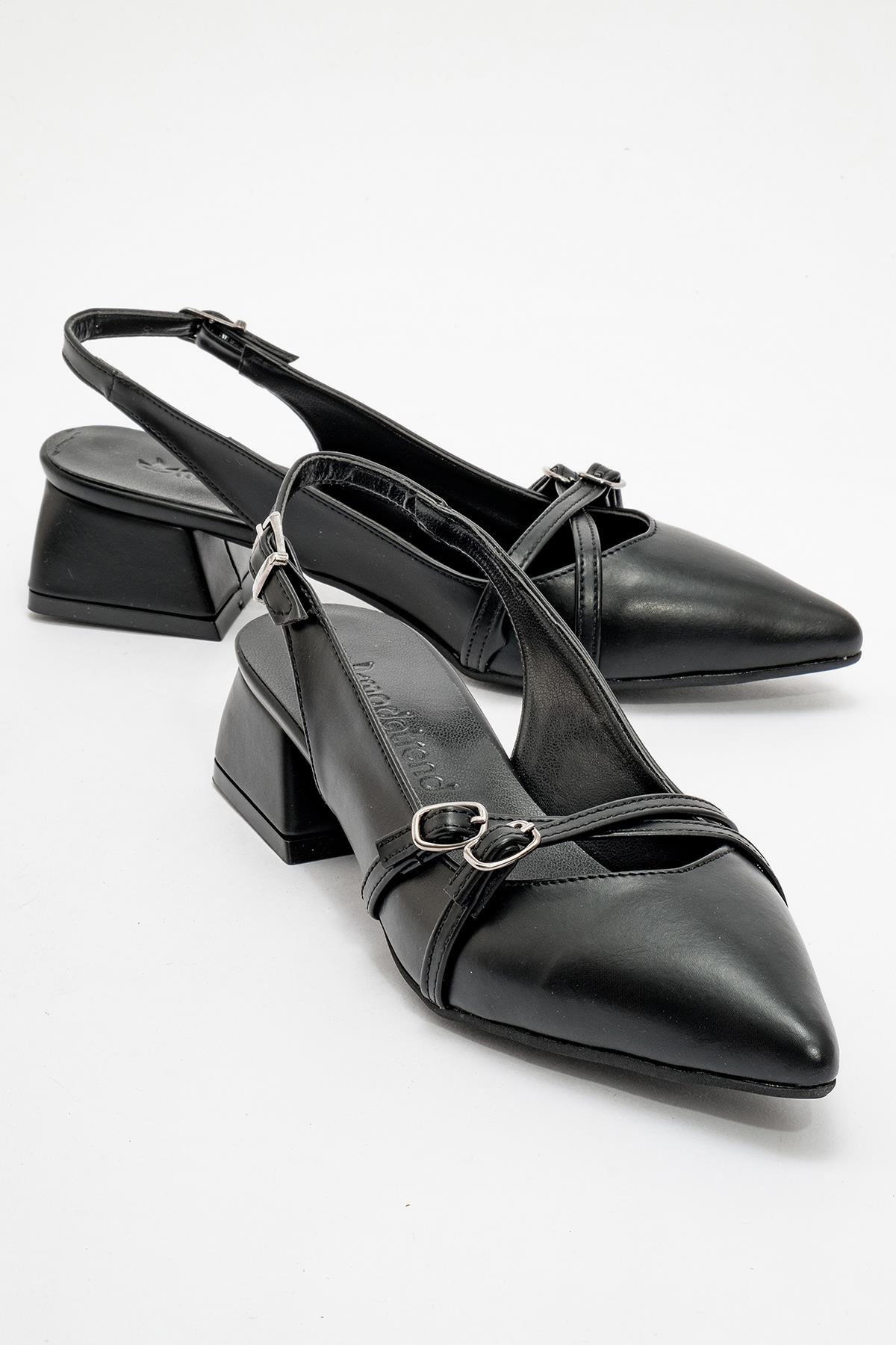 Kadın Çapraz Bantlı Sandalet SİYAH CİLT - Görsel 3