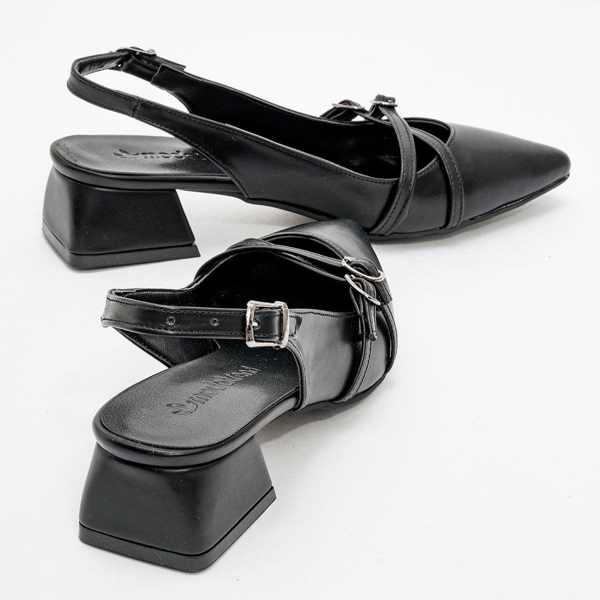 Kadın Çapraz Bantlı Sandalet SİYAH CİLT - Görsel 7