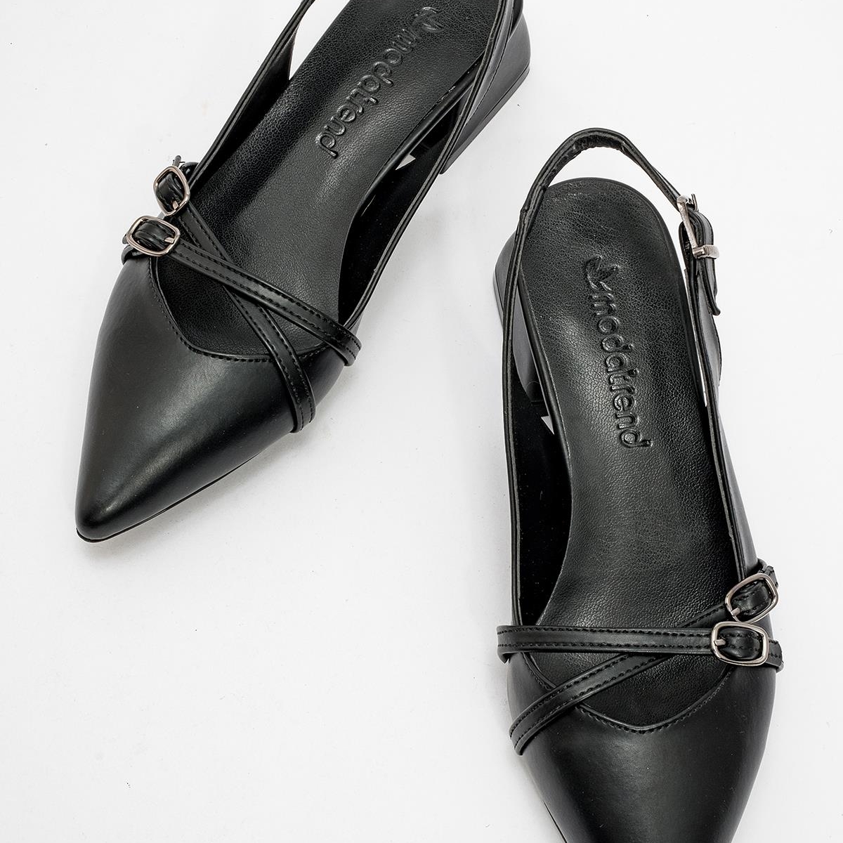 Kadın Çapraz Bantlı Sandalet SİYAH CİLT - Görsel 8