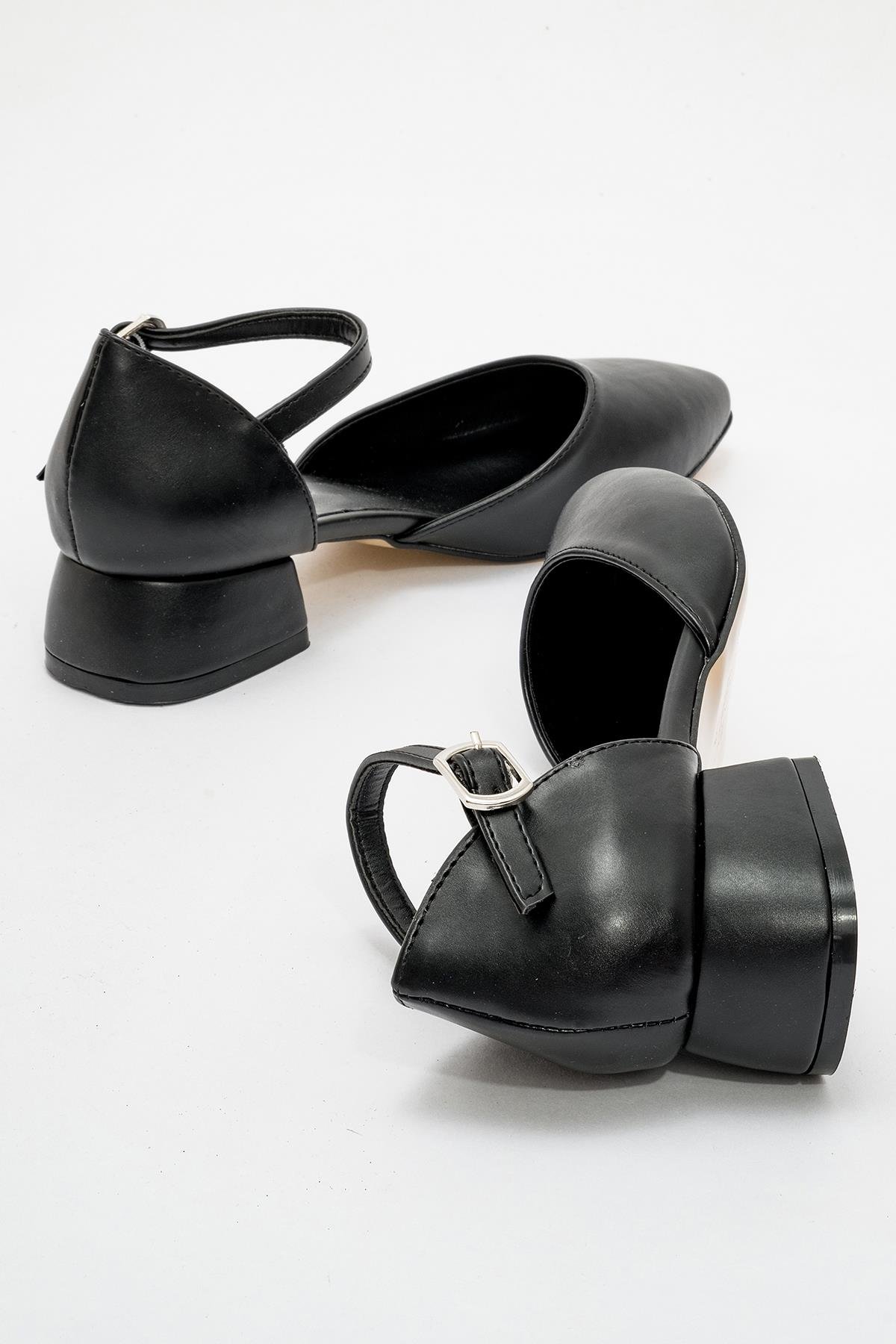 Kadın Topuklu Sandalet SİYAH CİLT - Görsel 5