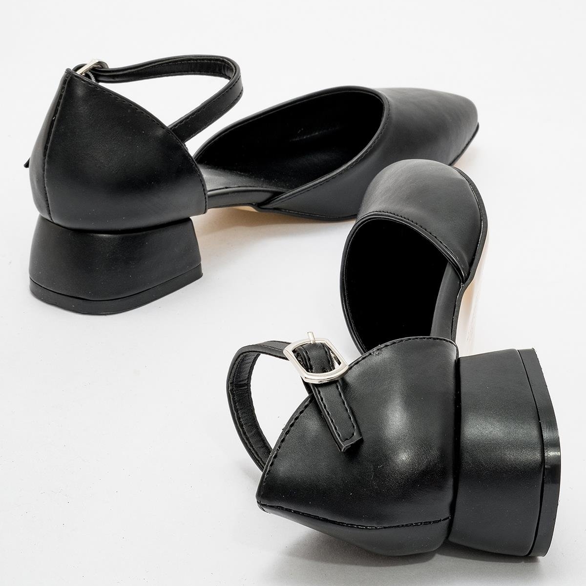 Kadın Topuklu Sandalet SİYAH CİLT - Görsel 7