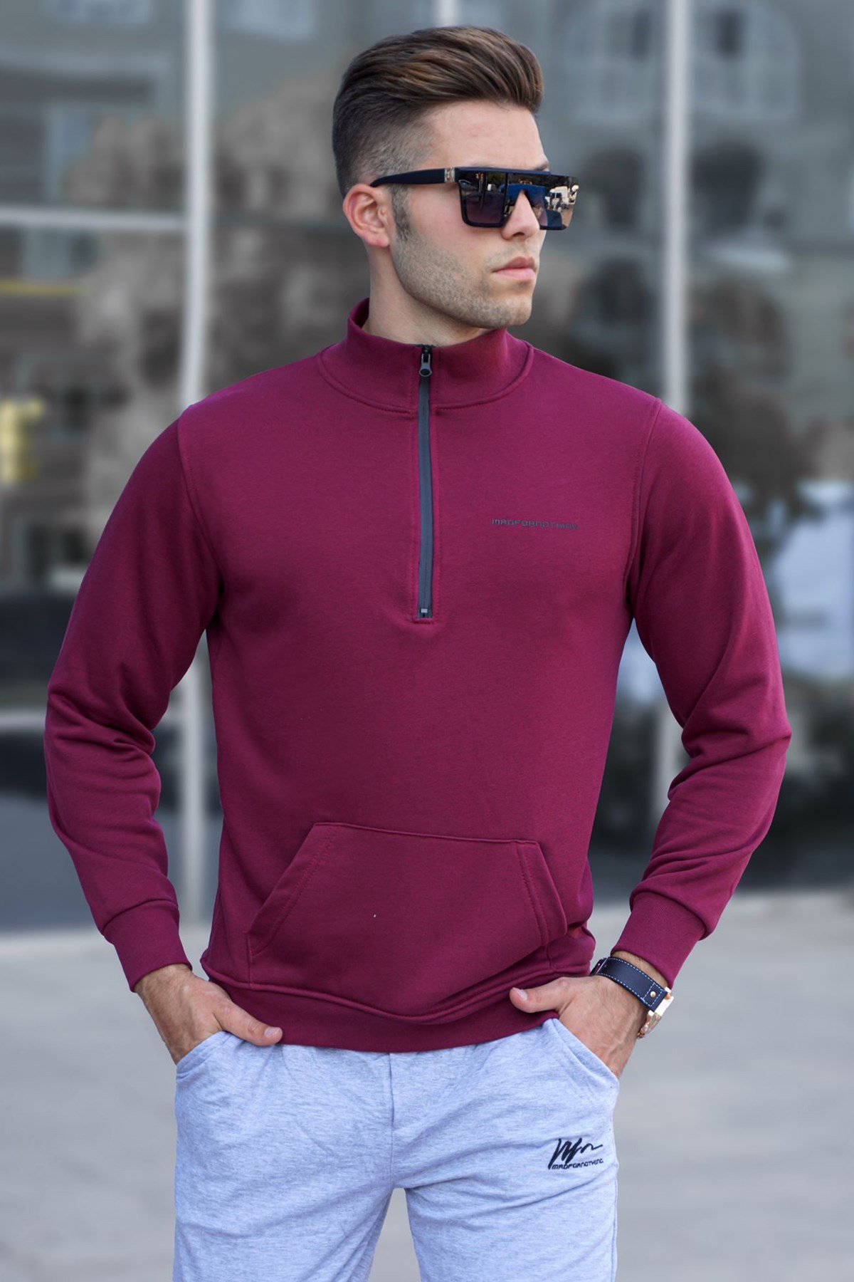 Bordo Erkek Sweatshirt 5300