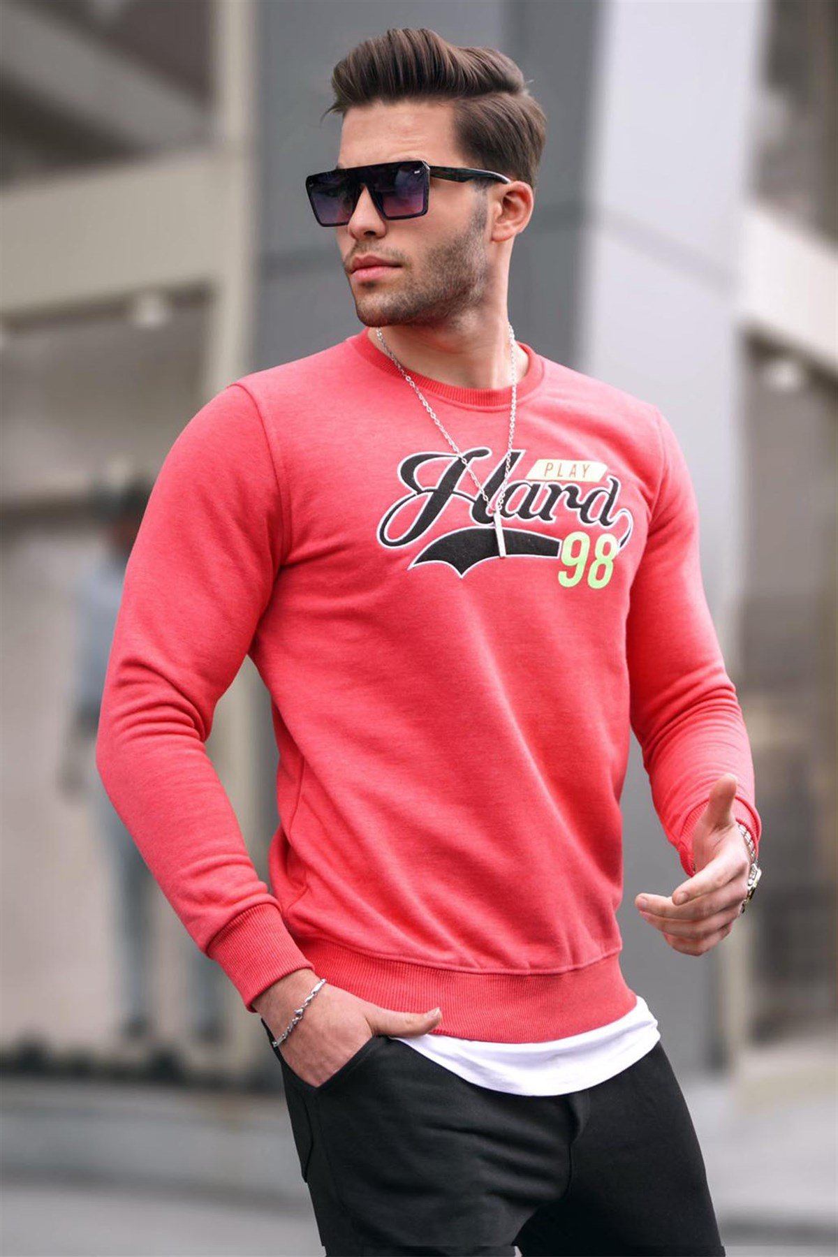 Baskılı Pudra Sweatshirt 4375