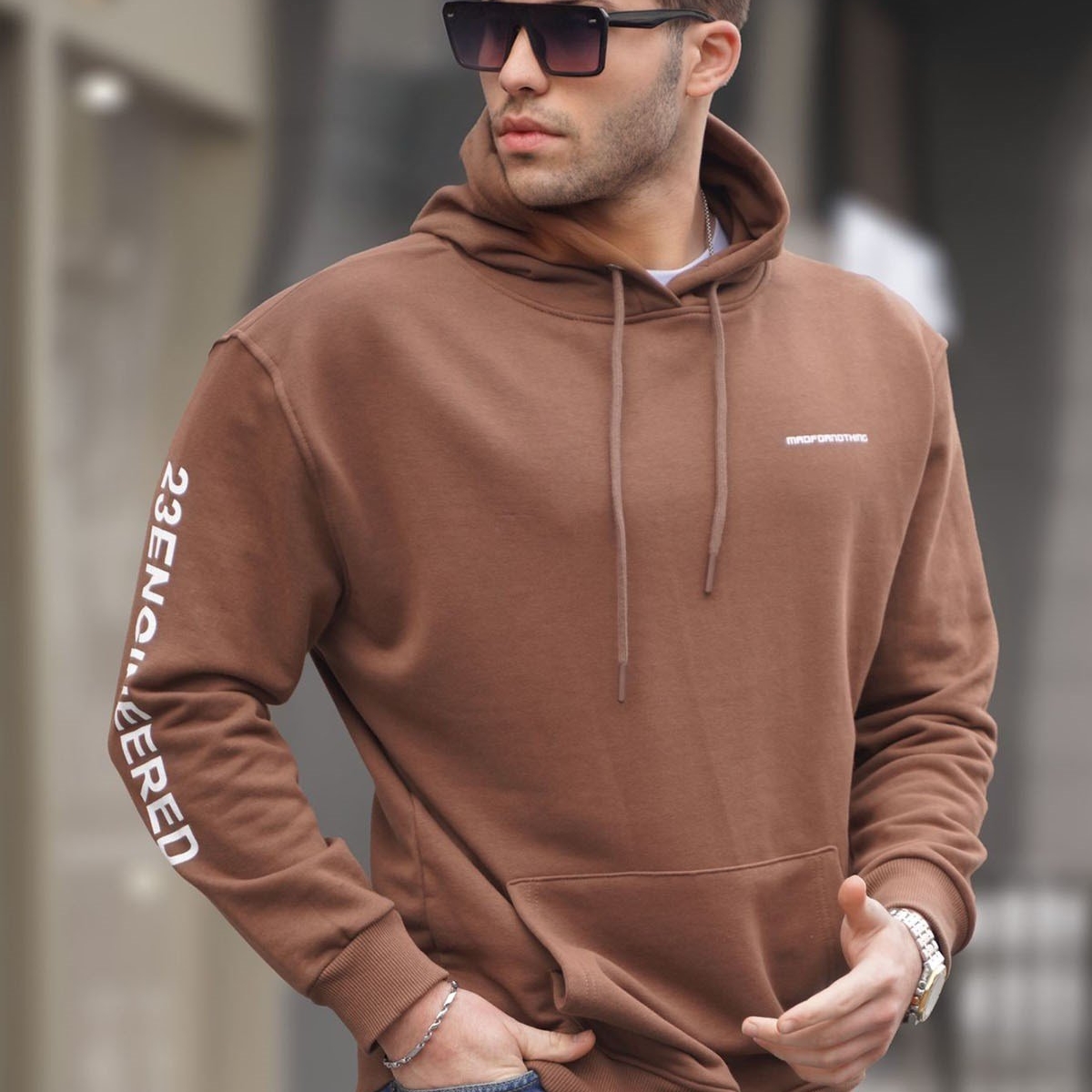 Kahverengi Kapüşonlu Erkek Sweatshirt 6038 Fiyatları - 201239690 | Flo